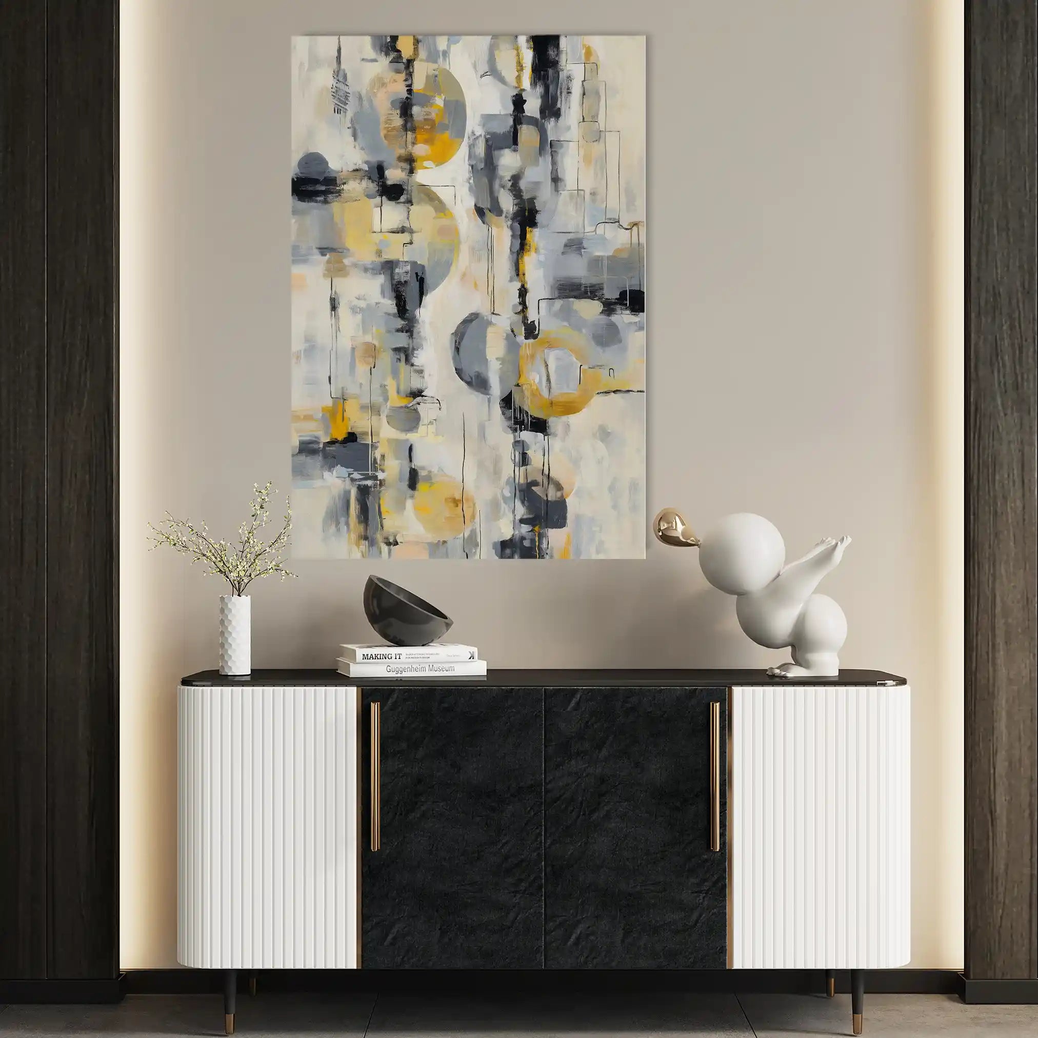 Abstract 1927 Canvas Art 60 x 40 cm / Stretched on hidden frame
