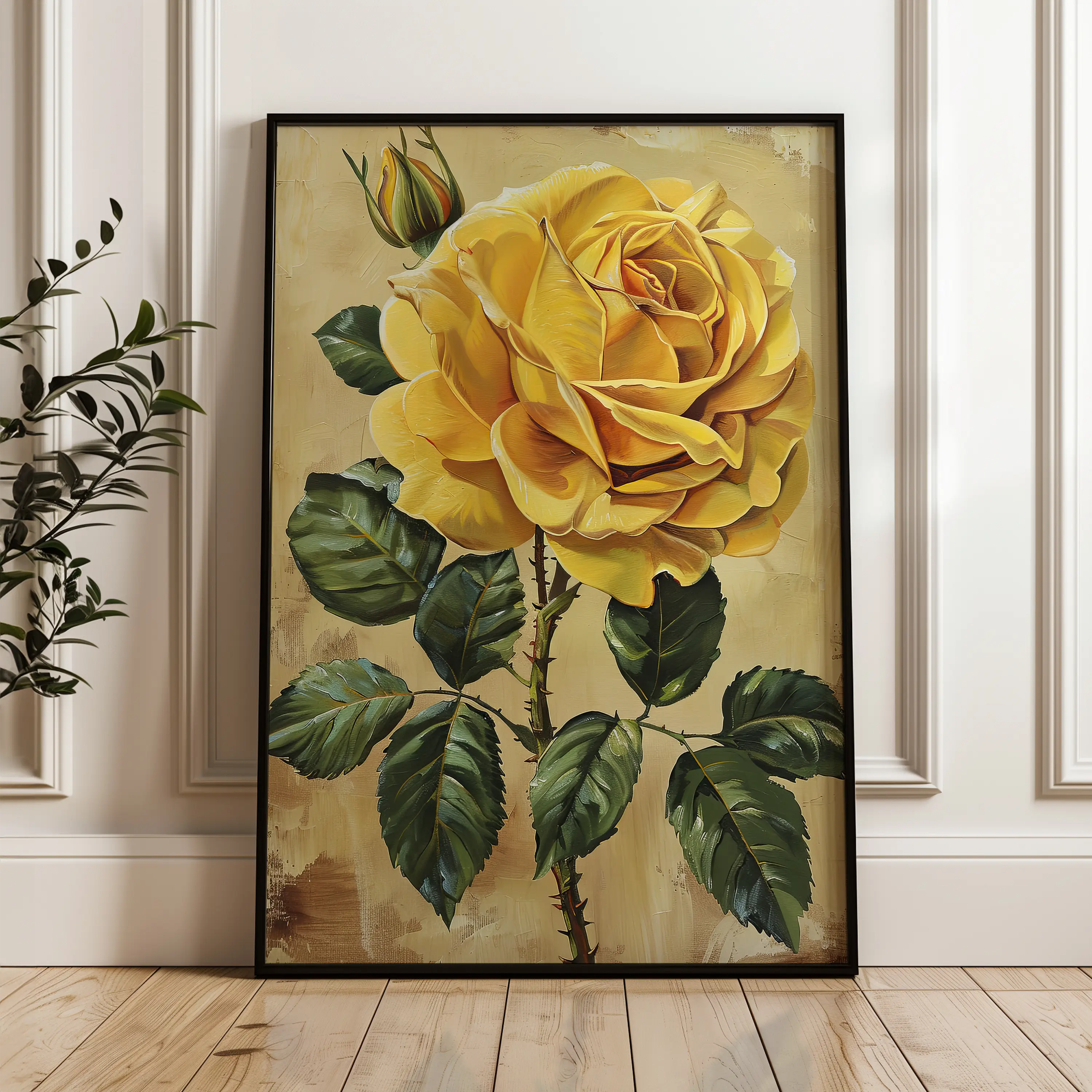 Floral Canvas Wall Art WAD193-F 90 x 60 cm / Stretched on hidden frame