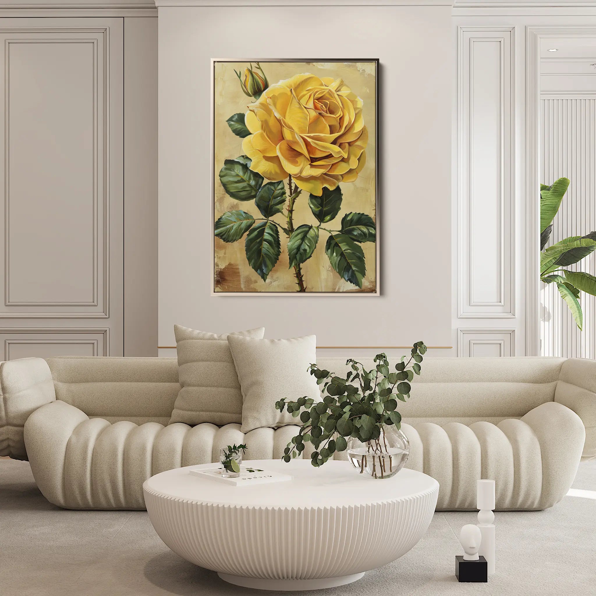 Floral Canvas Wall Art WAD193-F 90 x 60 cm / Stretched on hidden frame