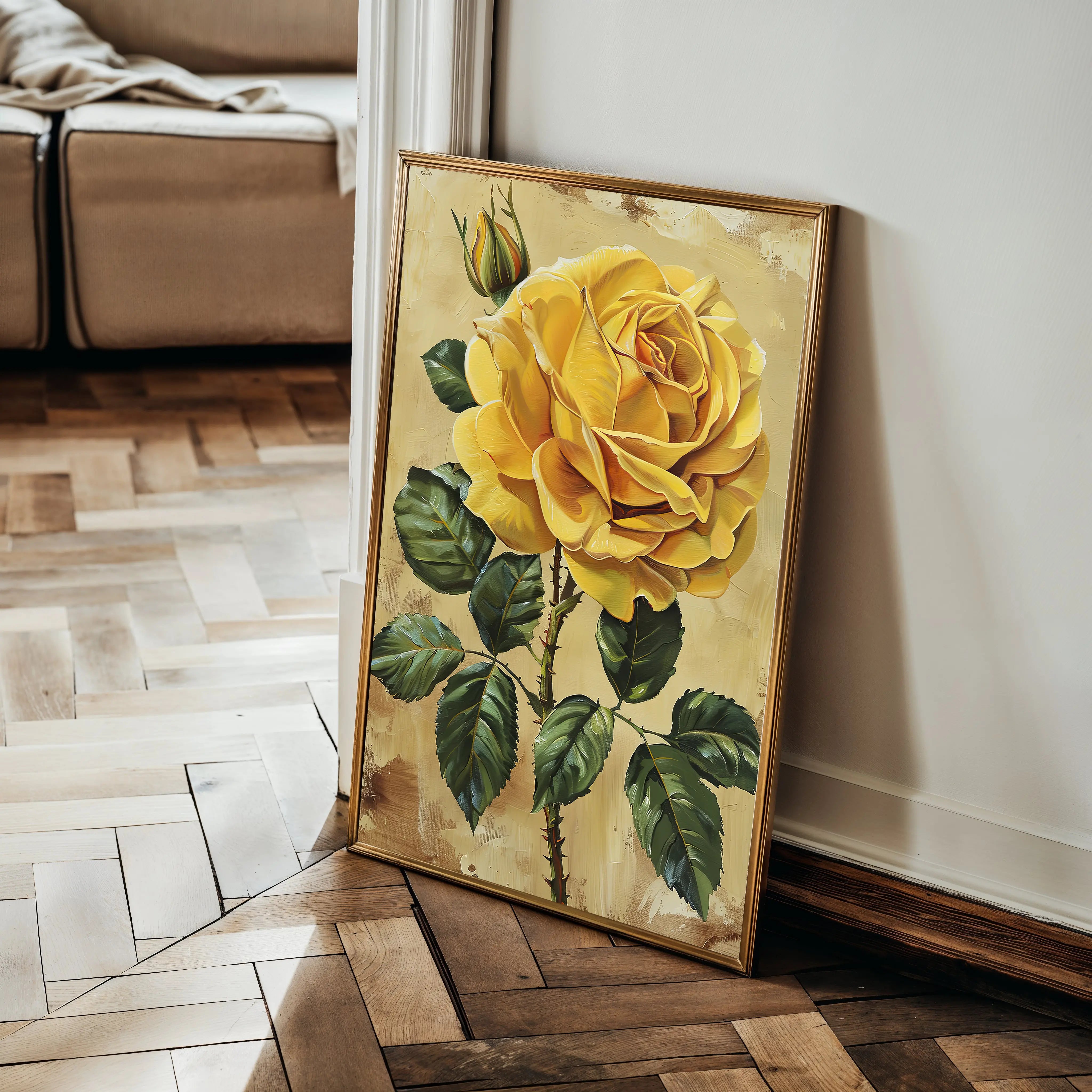 Floral Canvas Wall Art WAD193-F 90 x 60 cm / Stretched on hidden frame