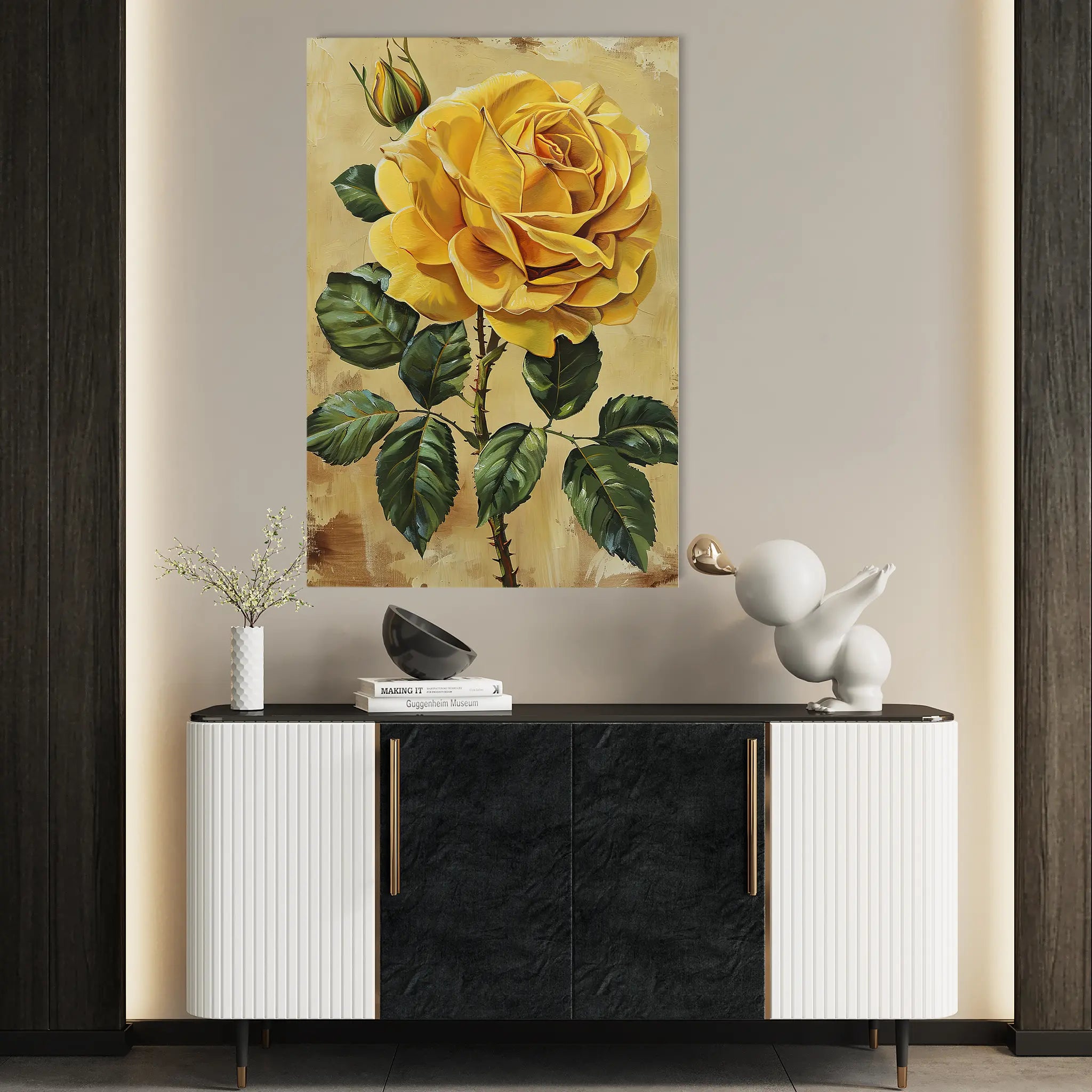 Floral Canvas Wall Art WAD193-F 90 x 60 cm / Stretched on hidden frame