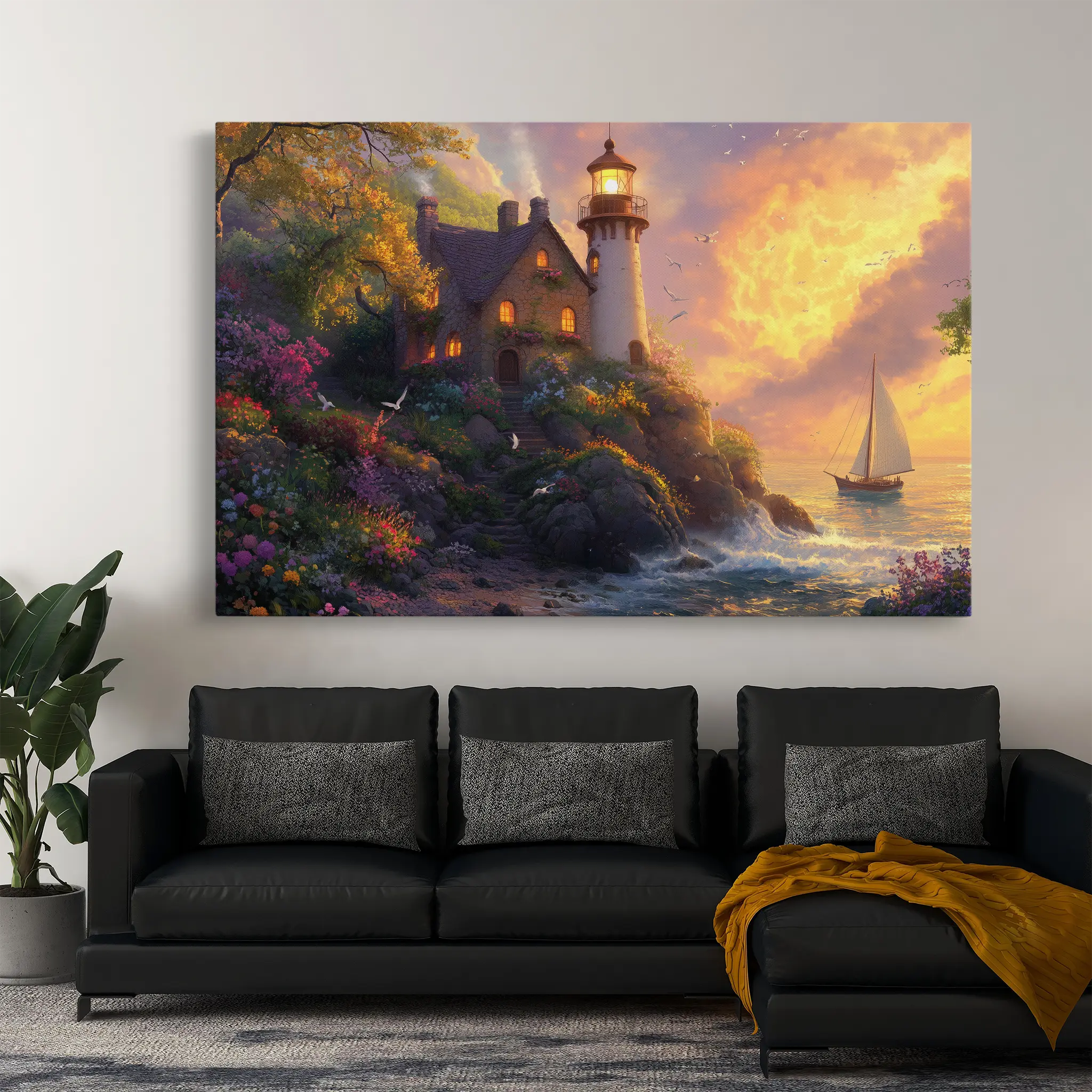 Landscape Canvas Wall Art WAD193-L 90 x 60 cm / Stretched on hidden frame