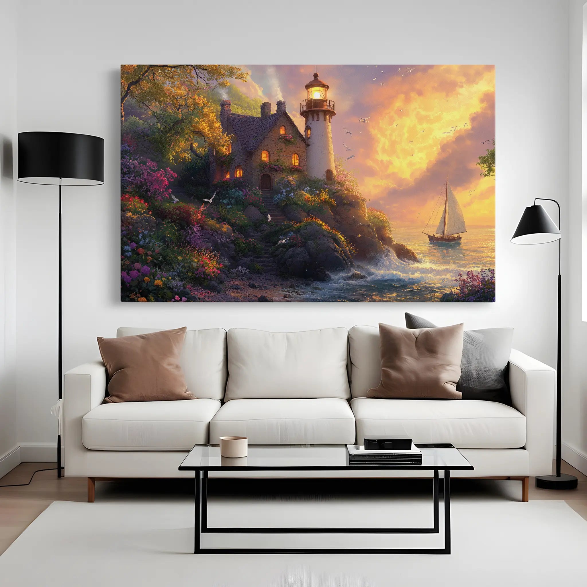 Landscape Canvas Wall Art WAD193-L 90 x 60 cm / Stretched on hidden frame