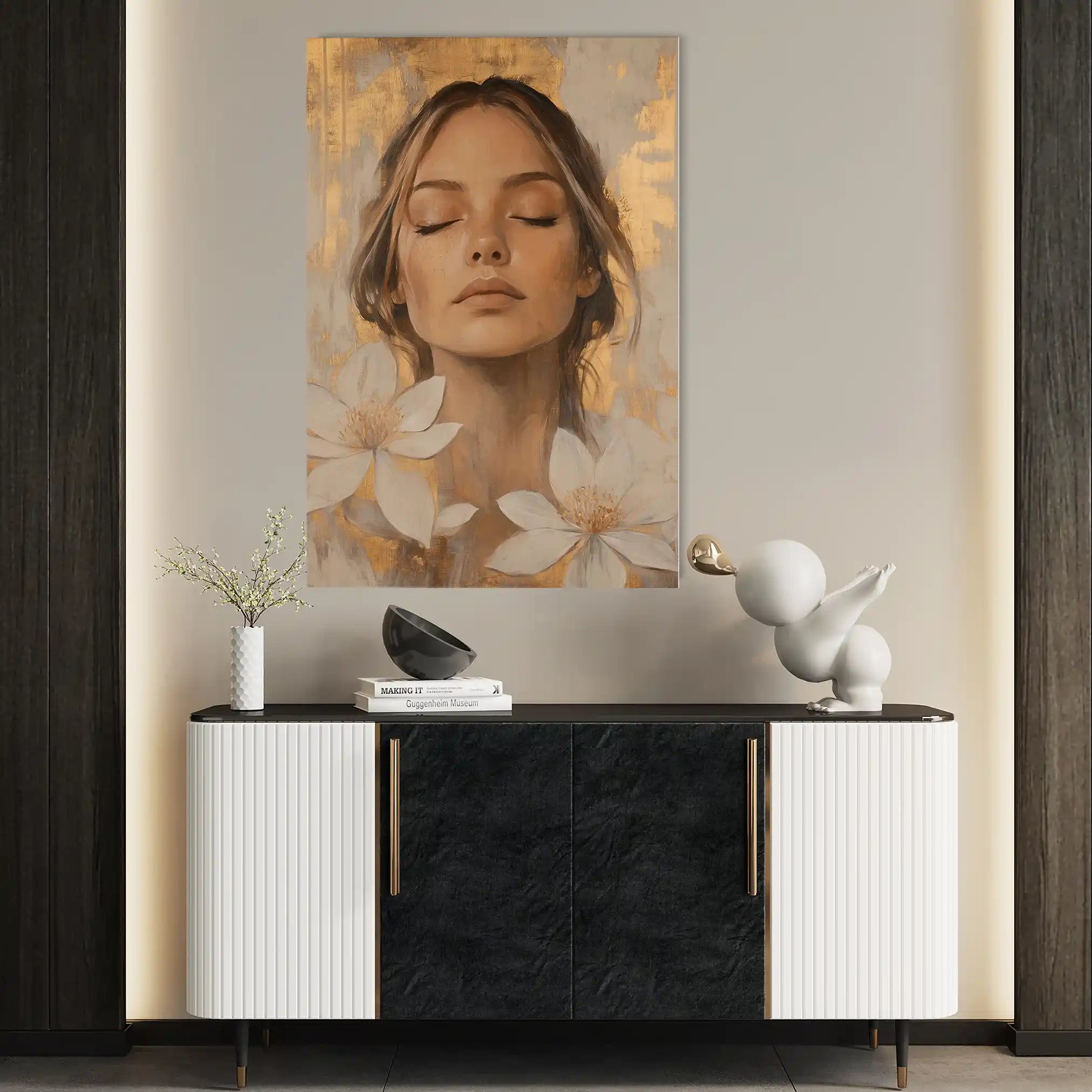 Portrait 193 Canvas Art 90 x 60 cm / Stretched on hidden frame