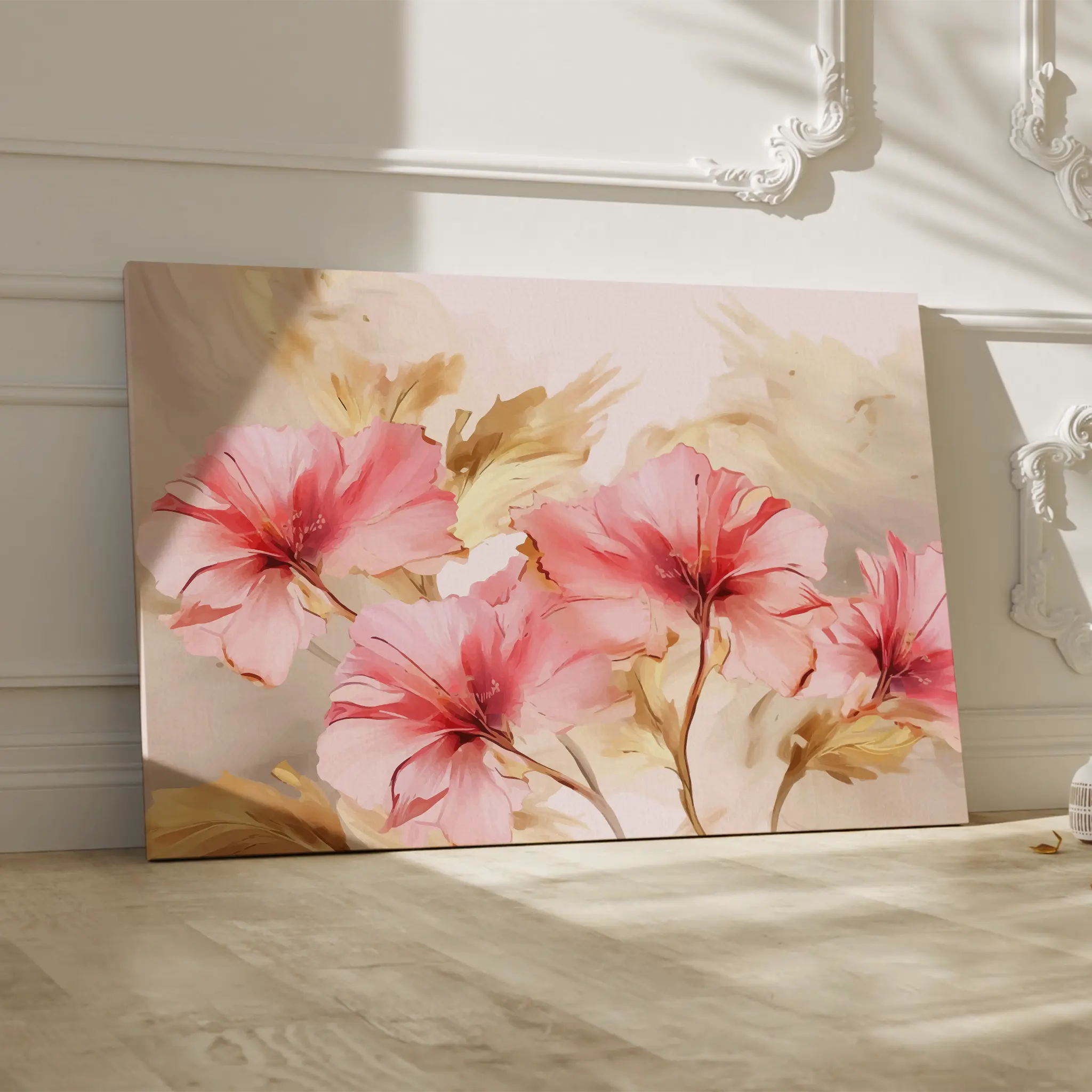 Floral Canvas Wall Art WAD195-F 90 x 60 cm / Stretched on hidden frame