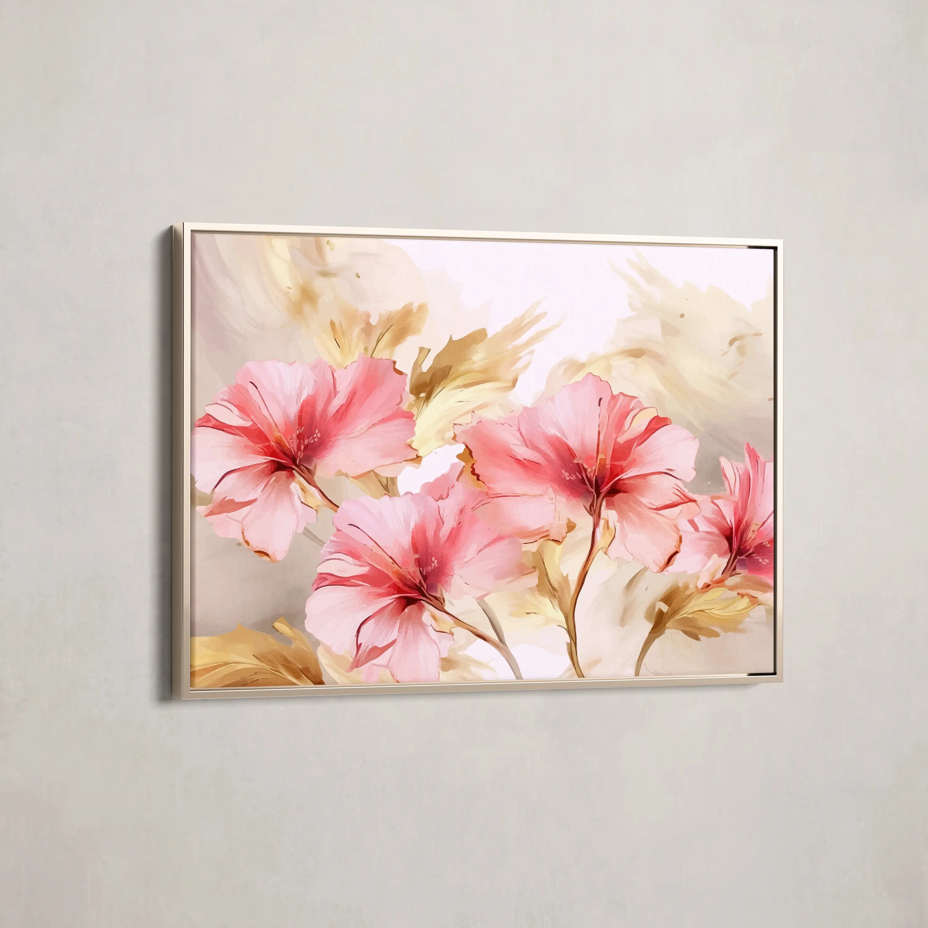 Floral Canvas Wall Art WAD195-F 90 x 60 cm / Stretched on hidden frame