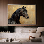 Horses 195 Canvas Art 90 x 60 cm / Stretched on hidden frame