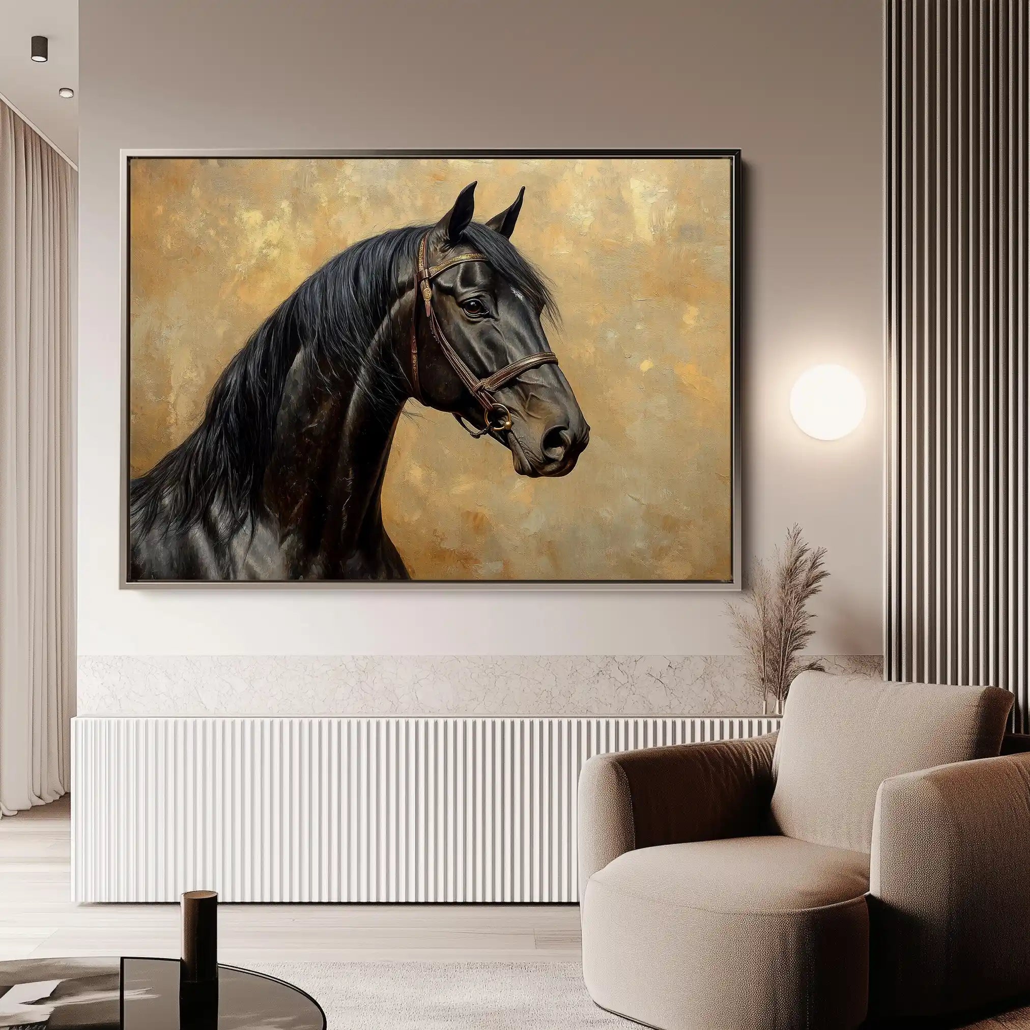Horses 195 Canvas Art 90 x 60 cm / Stretched on hidden frame