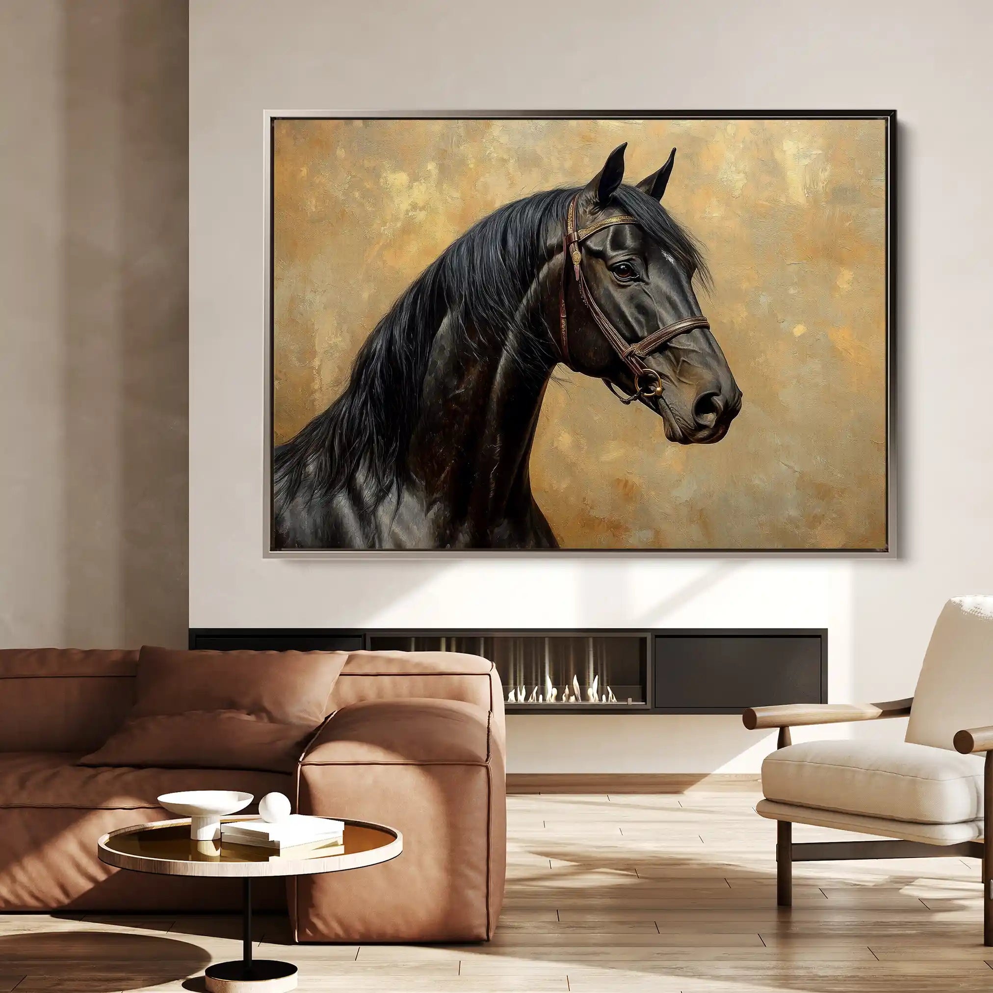 Horses 195 Canvas Art 90 x 60 cm / Stretched on hidden frame