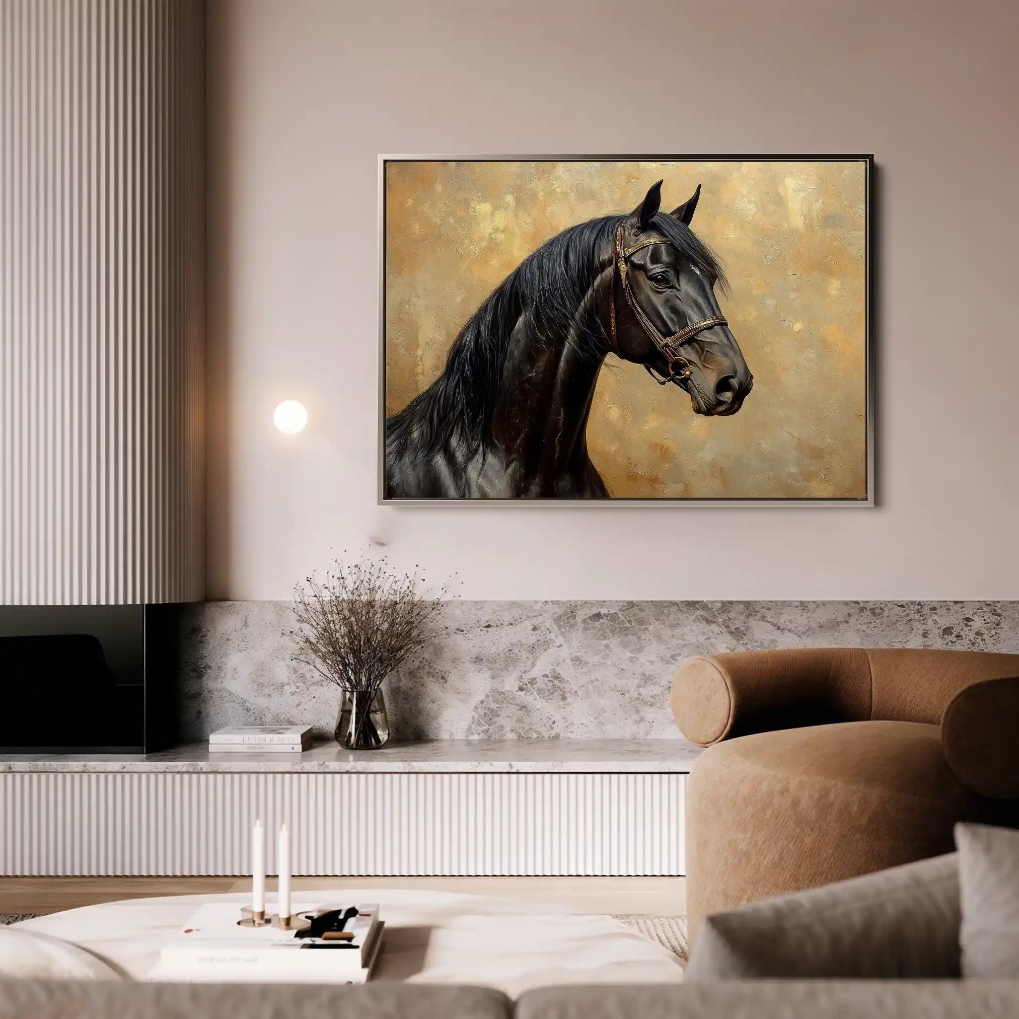 Horses 195 Canvas Art 90 x 60 cm / Stretched on hidden frame