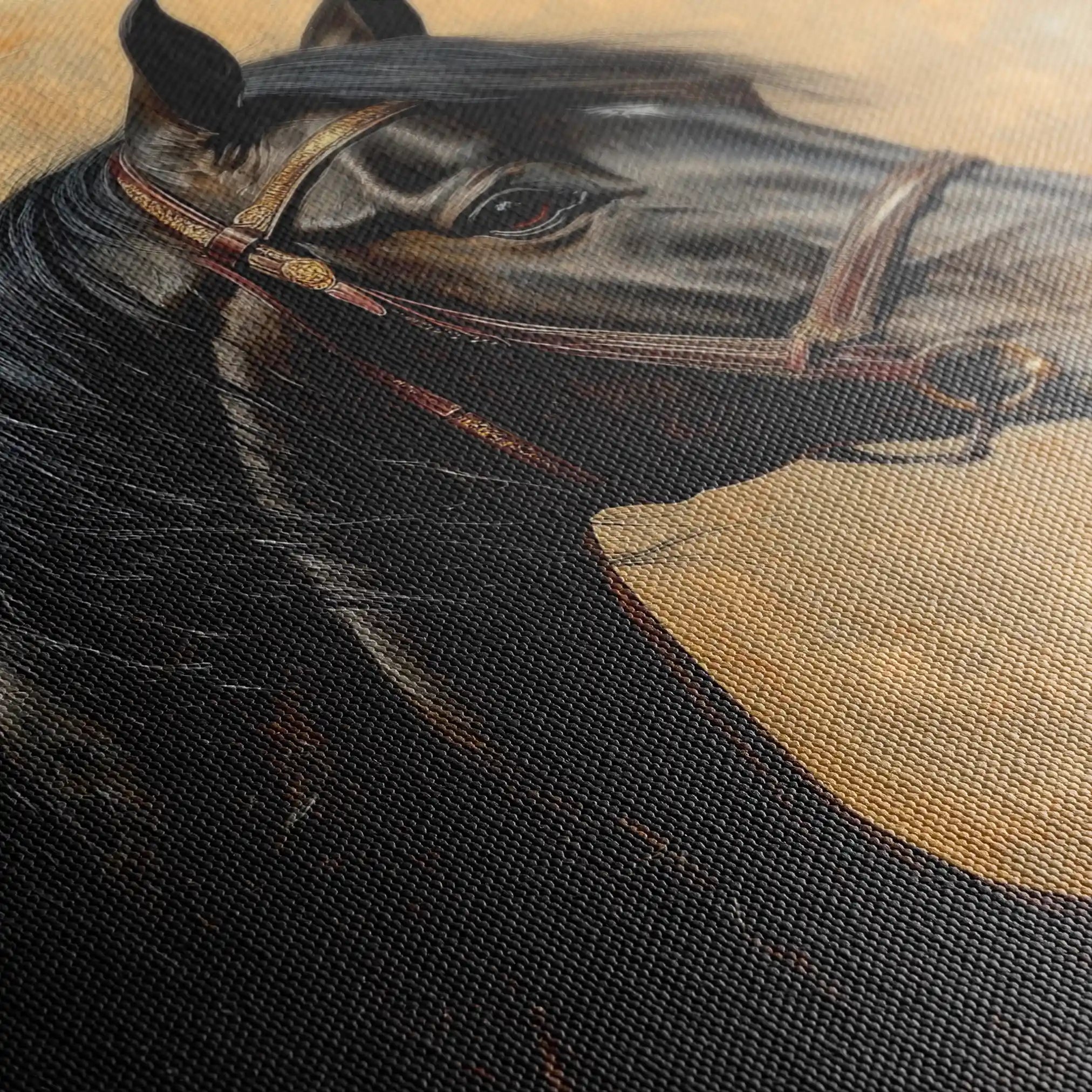 Horses 195 Canvas Art 90 x 60 cm / Stretched on hidden frame
