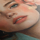 Portrait 195 Canvas Art 90 x 60 cm / Stretched on hidden frame