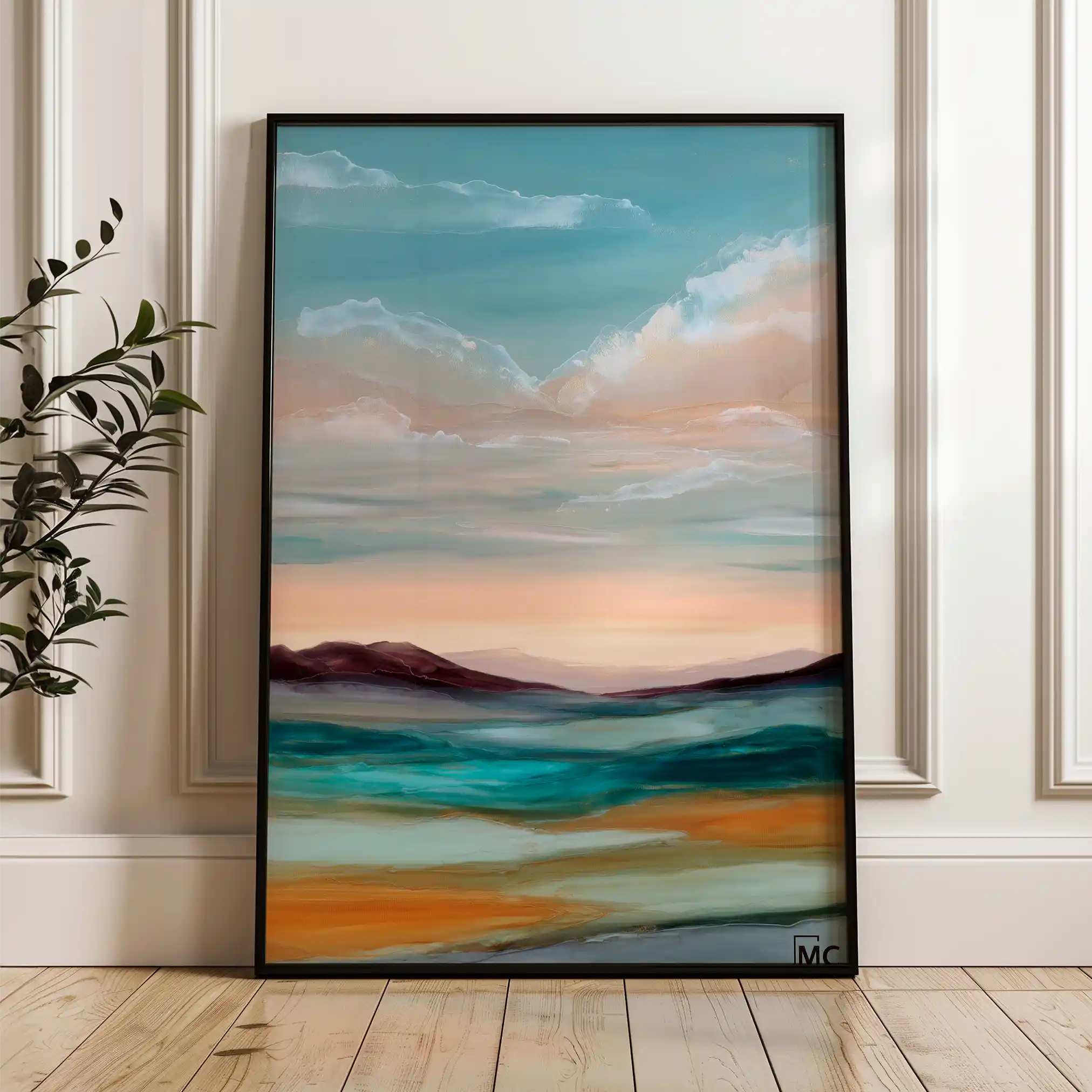 Abstract 1955 Canvas Art 60 x 40 cm / Stretched on hidden frame