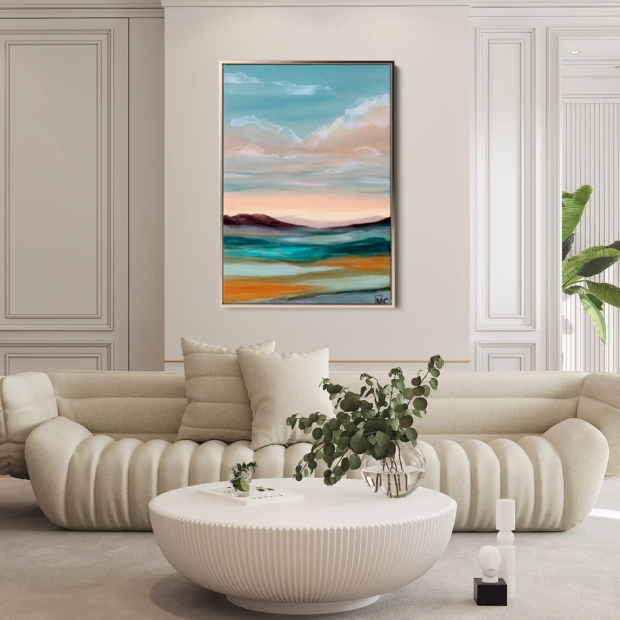 Abstract 1955 Canvas Art 60 x 40 cm / Stretched on hidden frame