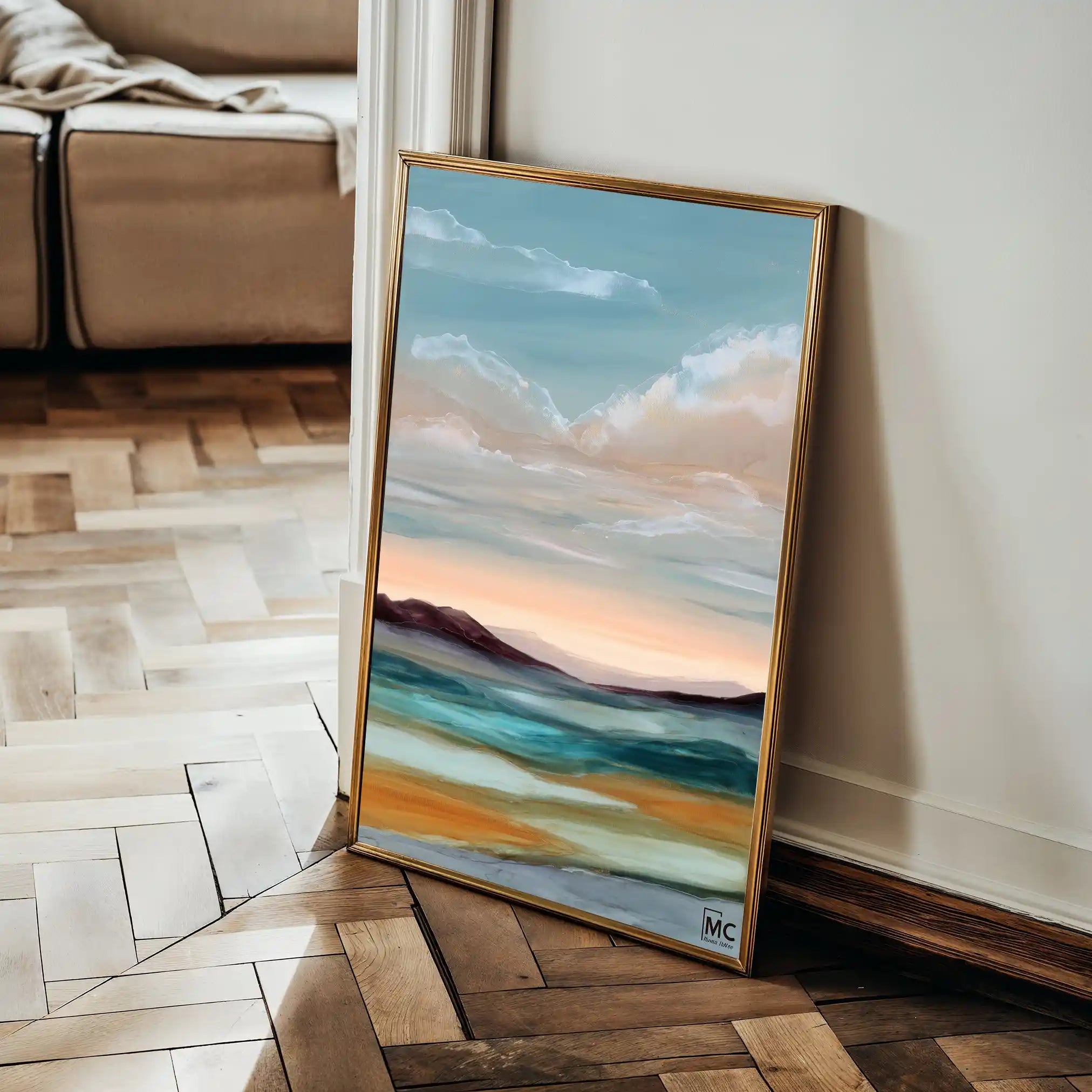 Abstract 1955 Canvas Art 60 x 40 cm / Stretched on hidden frame