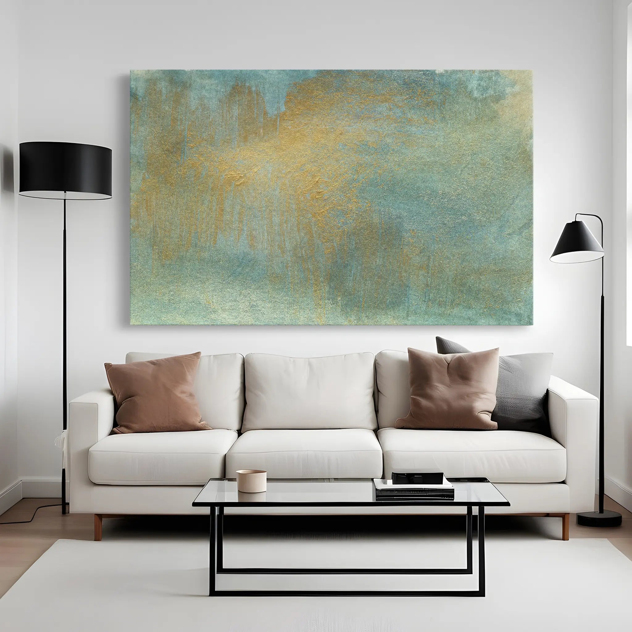 Abstract Canvas Wall Art WAD196-A 90 x 60 cm / Stretched on hidden frame