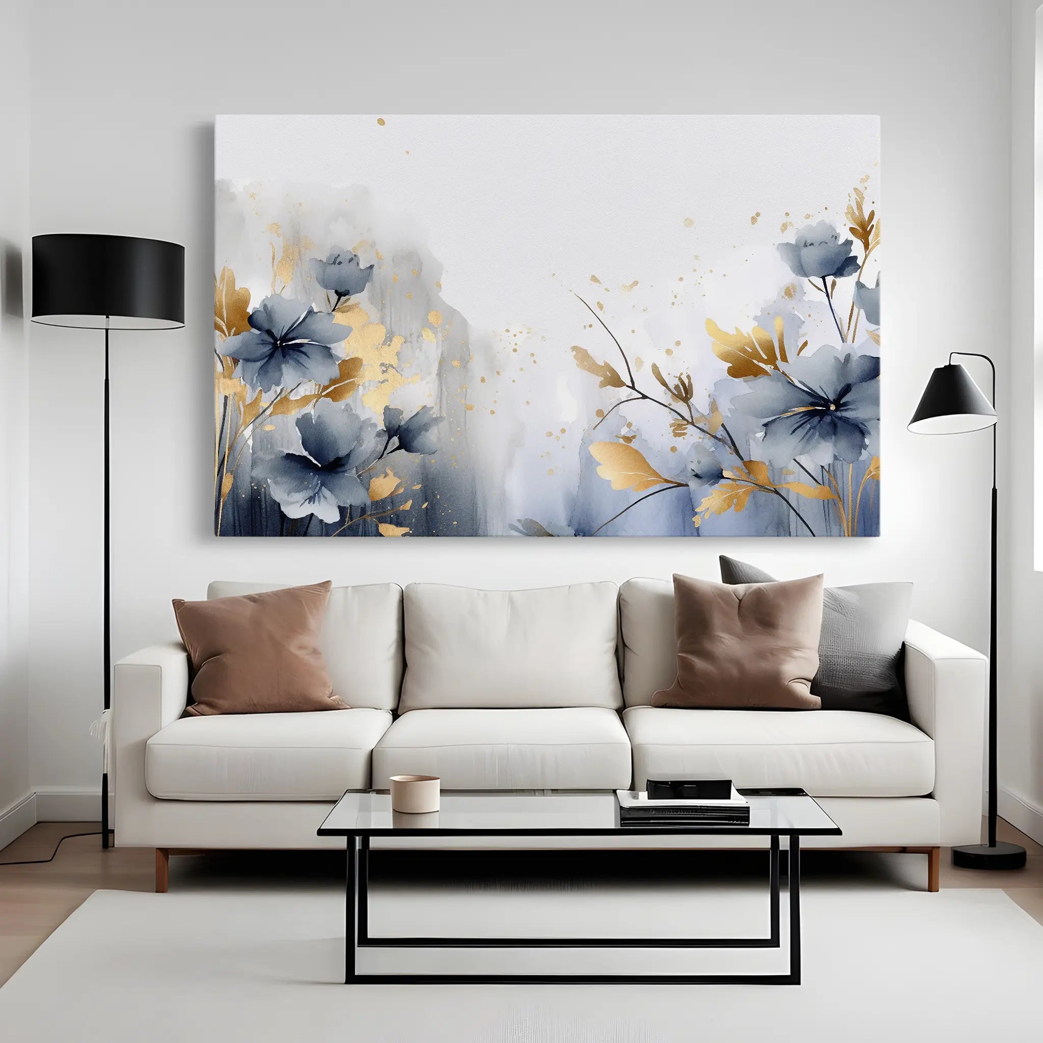 Floral Canvas Wall Art WAD196-F 90 x 60 cm / Stretched on hidden frame