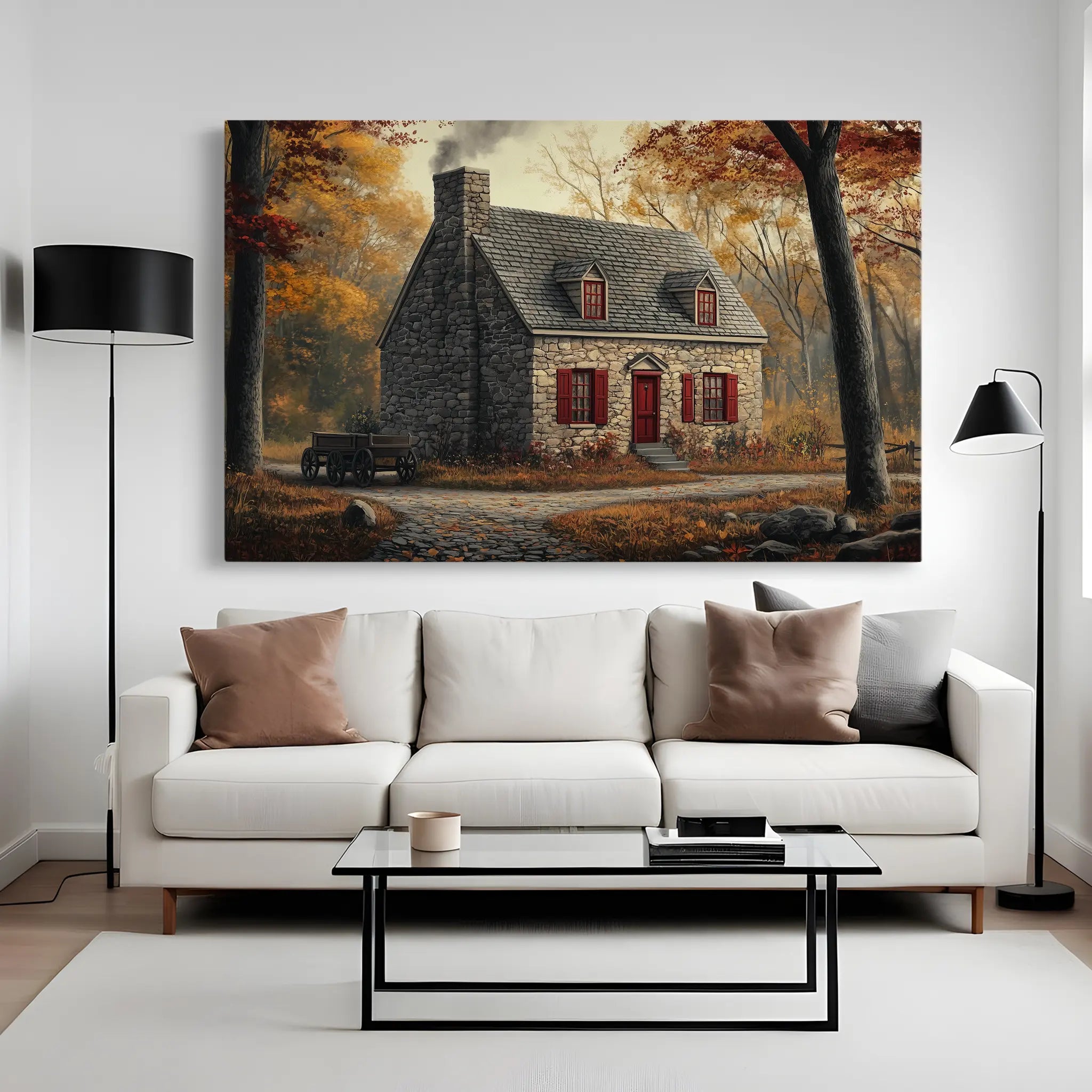 Landscape Canvas Wall Art WAD196-L 90 x 60 cm / Stretched on hidden frame