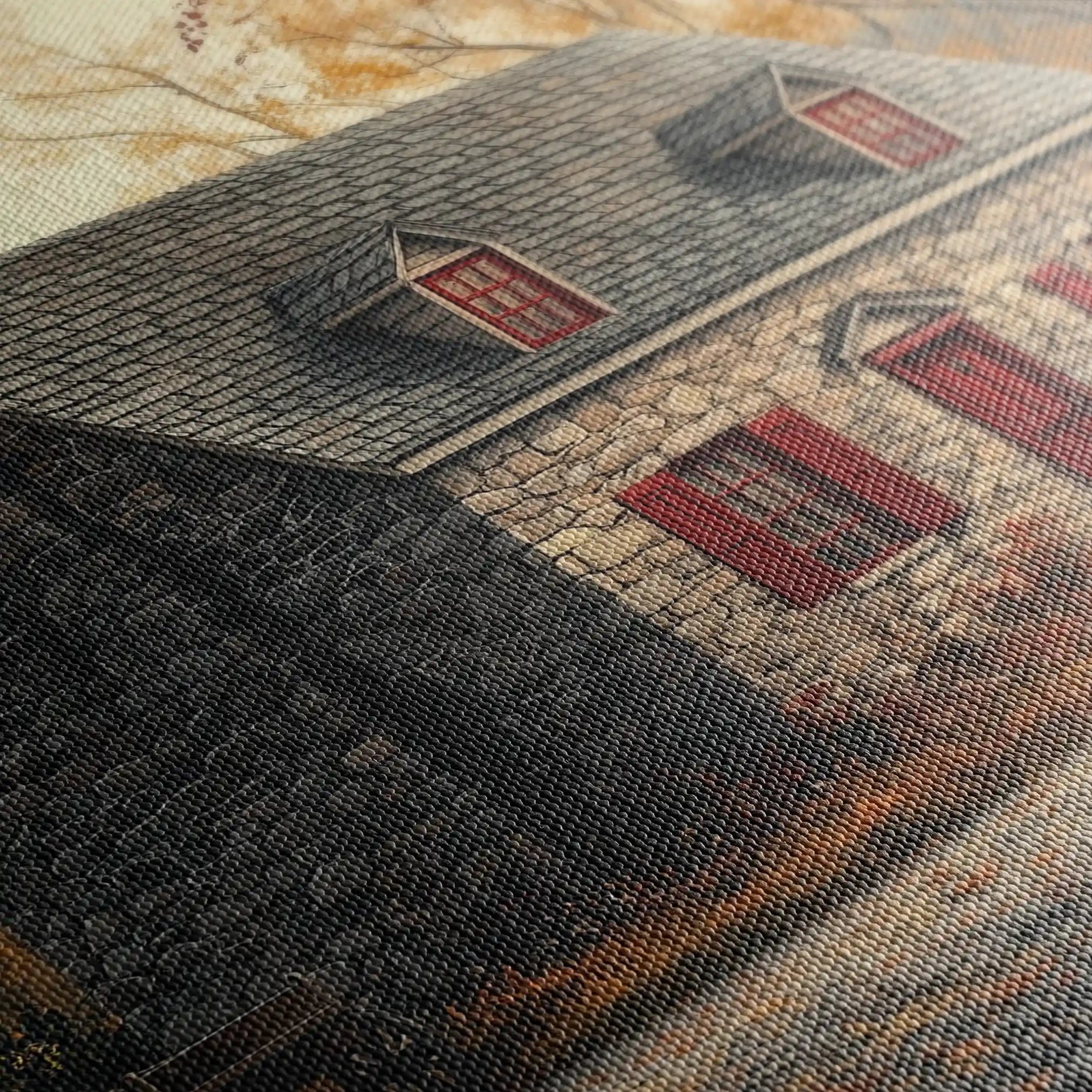 Landscape 196 Canvas Art 90 x 60 cm / Stretched on hidden frame