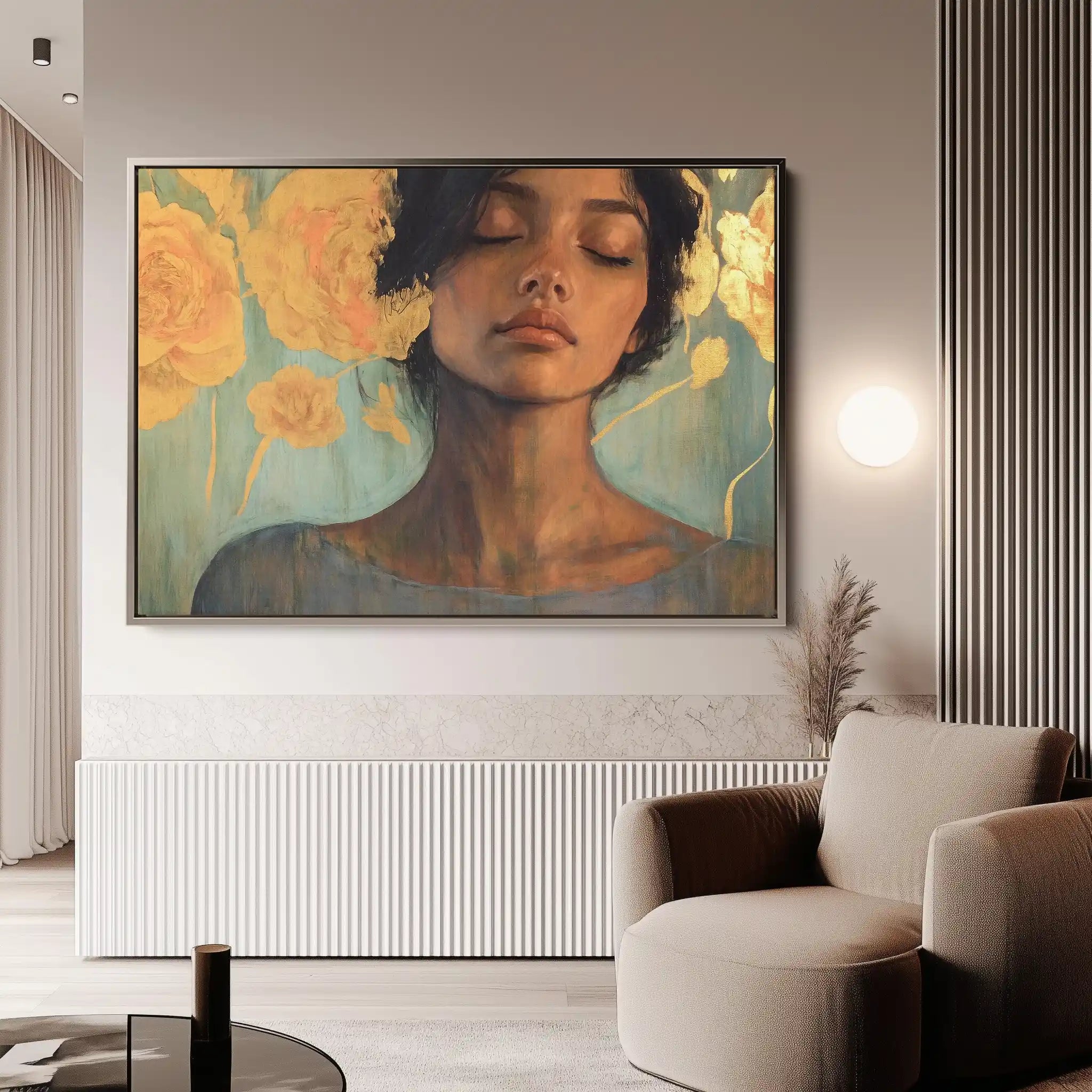 Portrait 196 Canvas Art 90 x 60 cm / Stretched on hidden frame