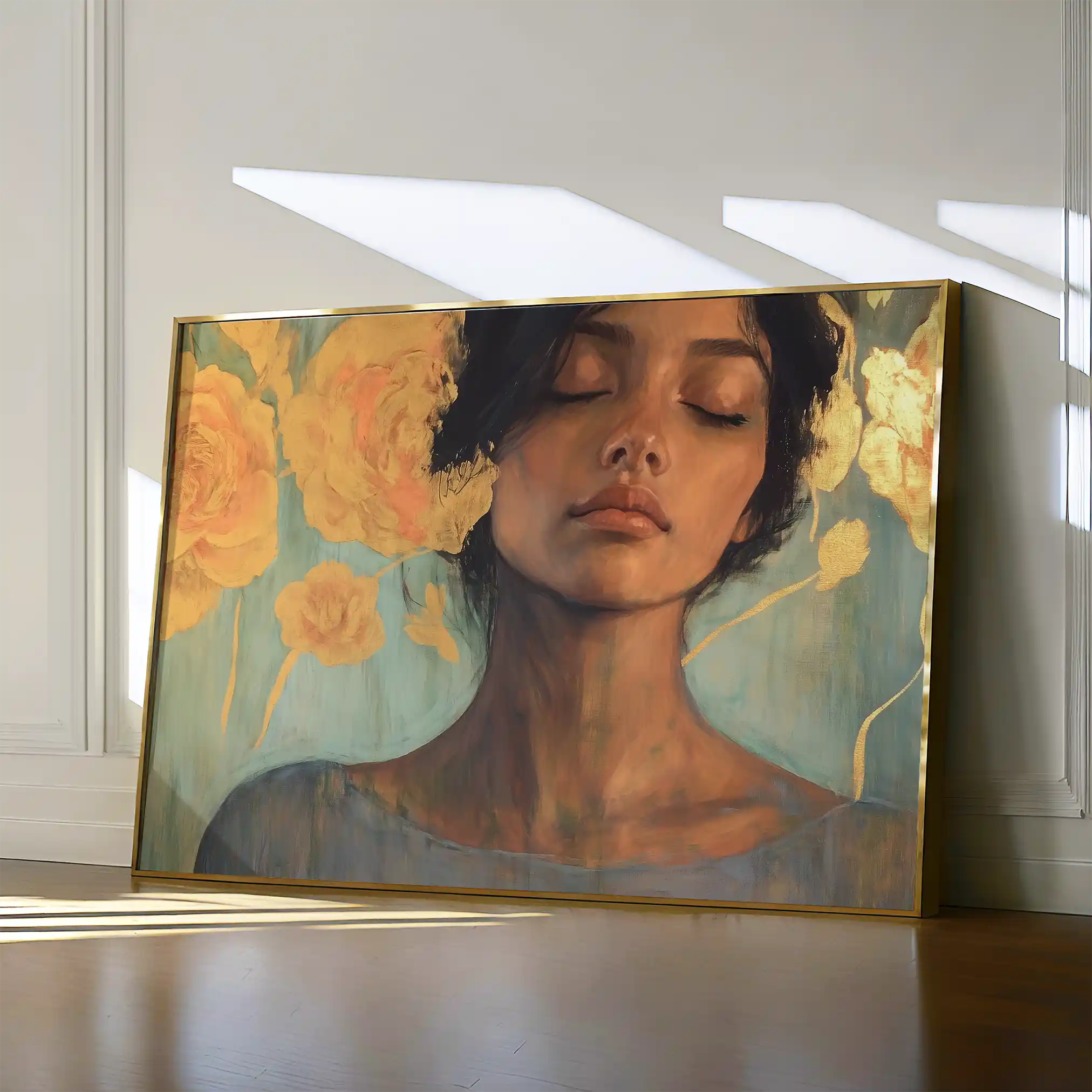 Portrait 196 Canvas Art 90 x 60 cm / Stretched on hidden frame
