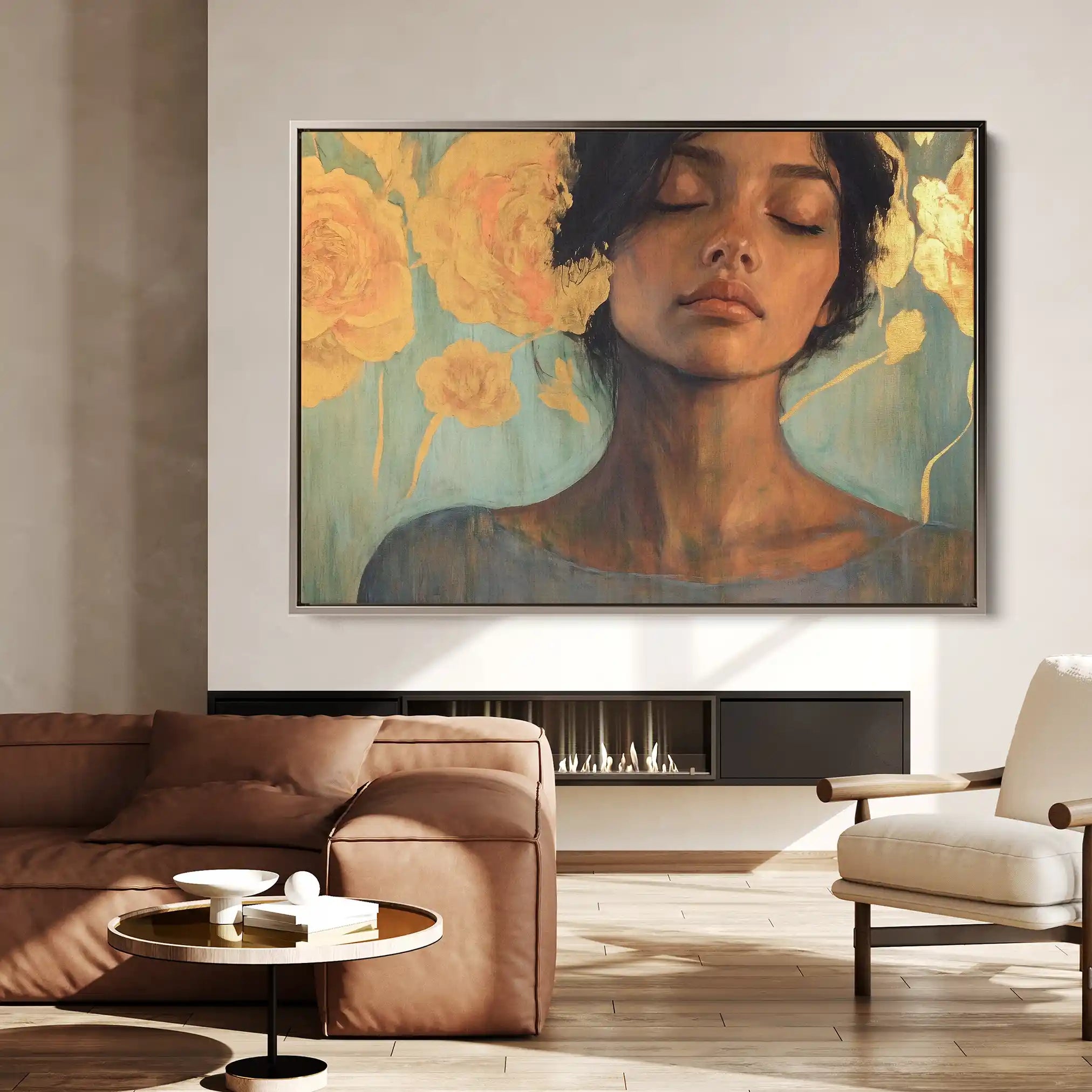 Portrait 196 Canvas Art 90 x 60 cm / Stretched on hidden frame