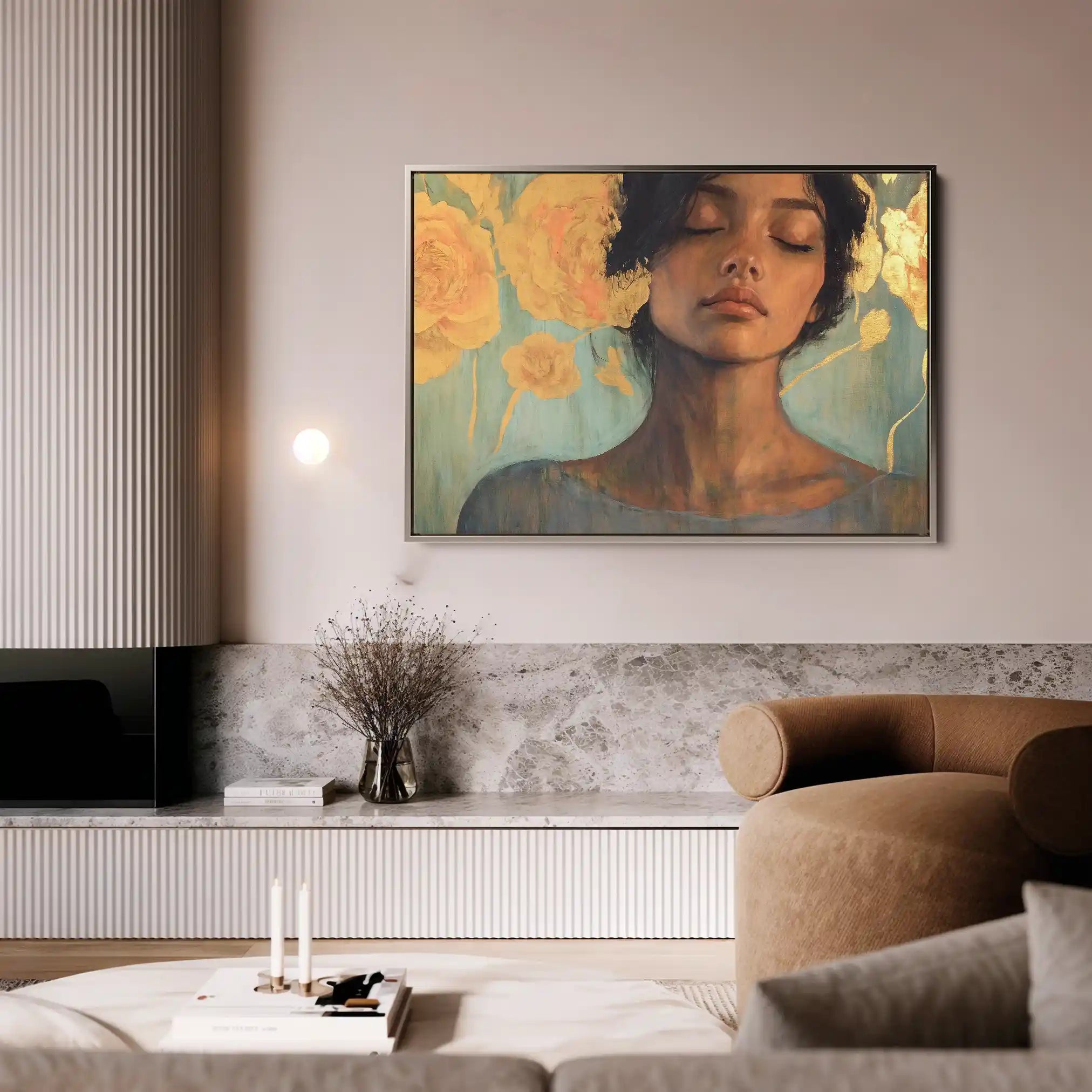 Portrait 196 Canvas Art 90 x 60 cm / Stretched on hidden frame