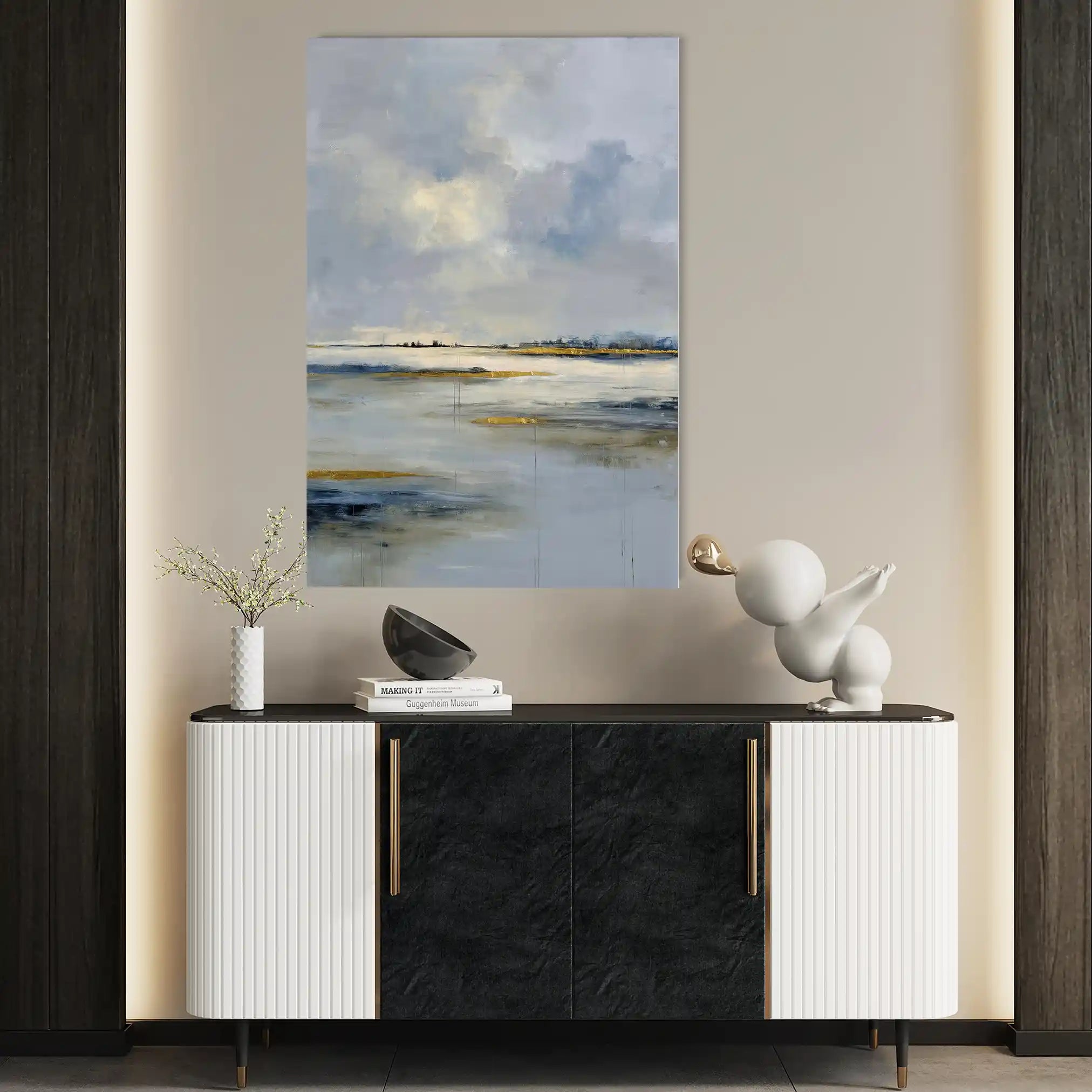 Abstract 1971 Canvas Art 60 x 40 cm / Stretched on hidden frame
