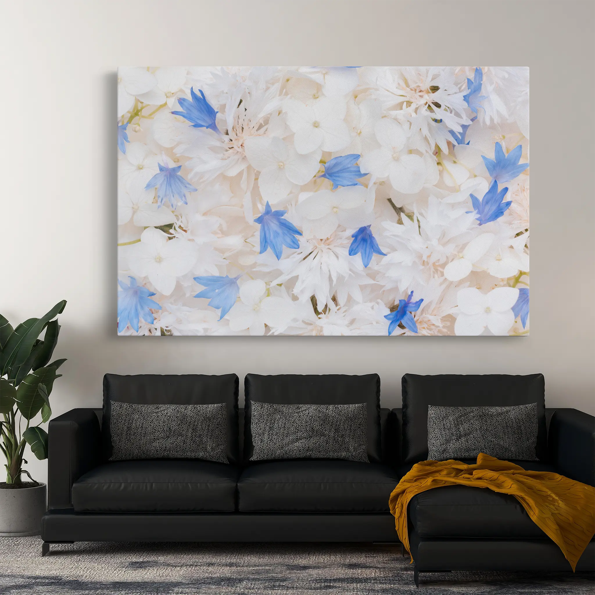 Floral Canvas Wall Art WAD198-F 90 x 60 cm / Stretched on hidden frame