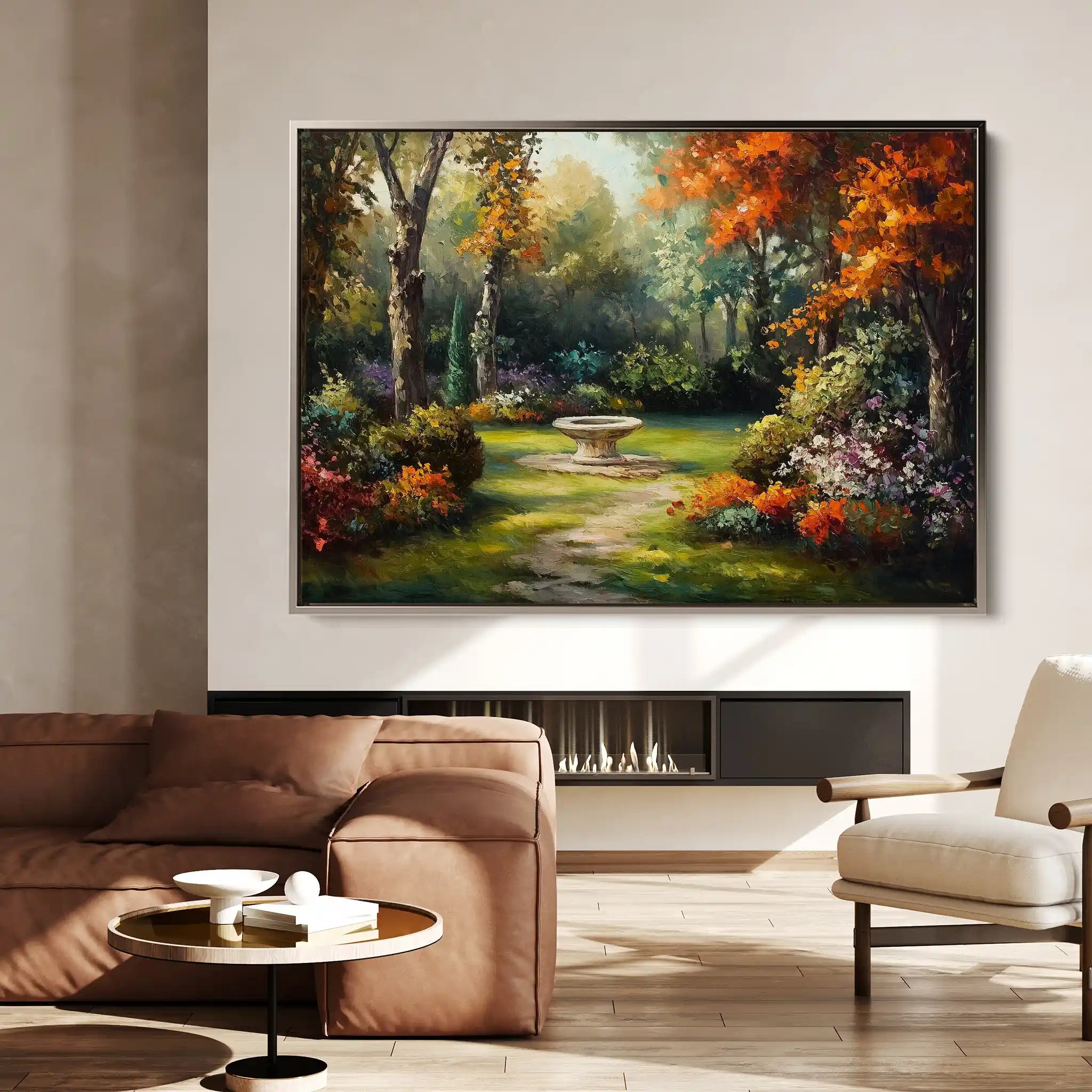 Landscape 198 Canvas Art 90 x 60 cm / Stretched on hidden frame