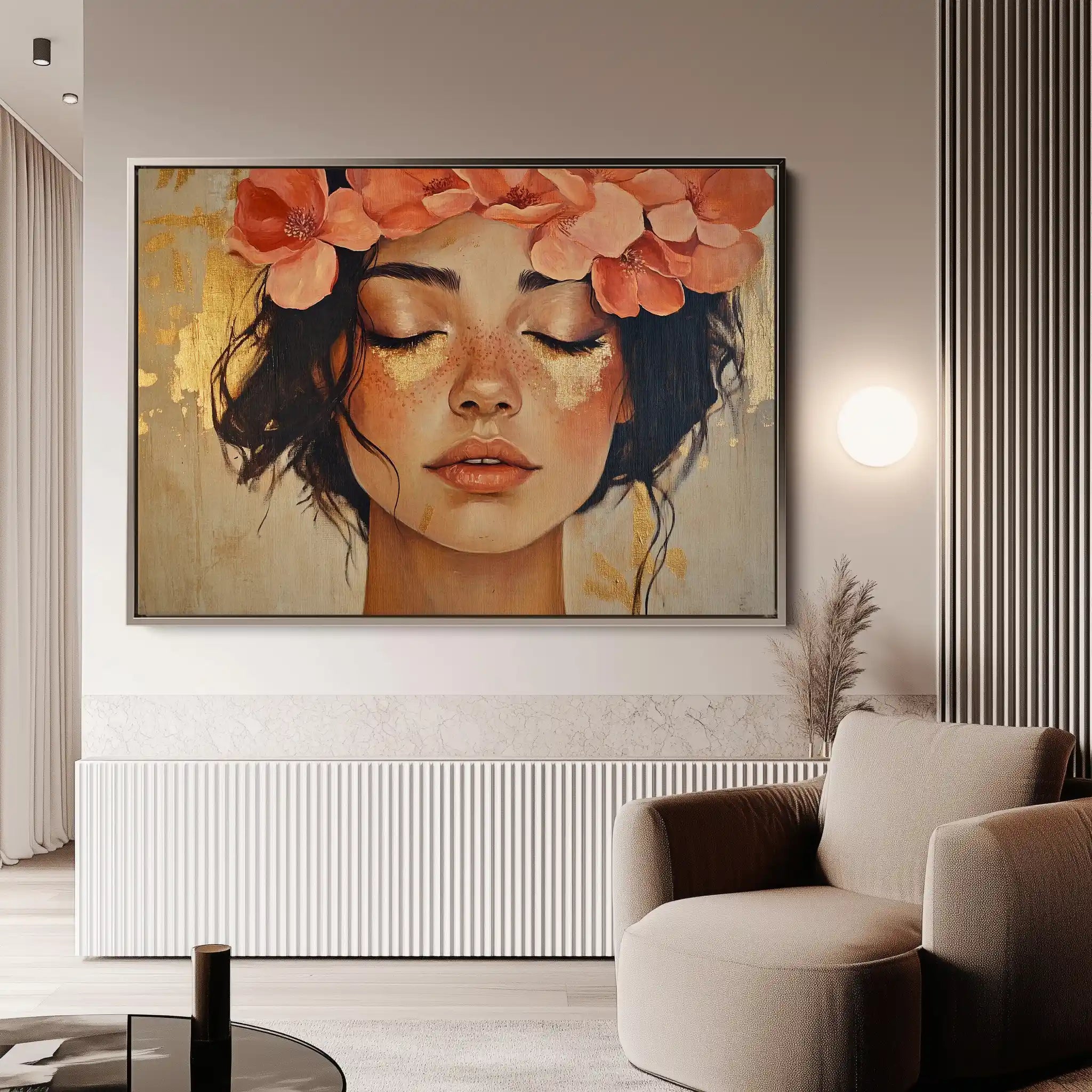 Portrait 198 Canvas Art 90 x 60 cm / Stretched on hidden frame