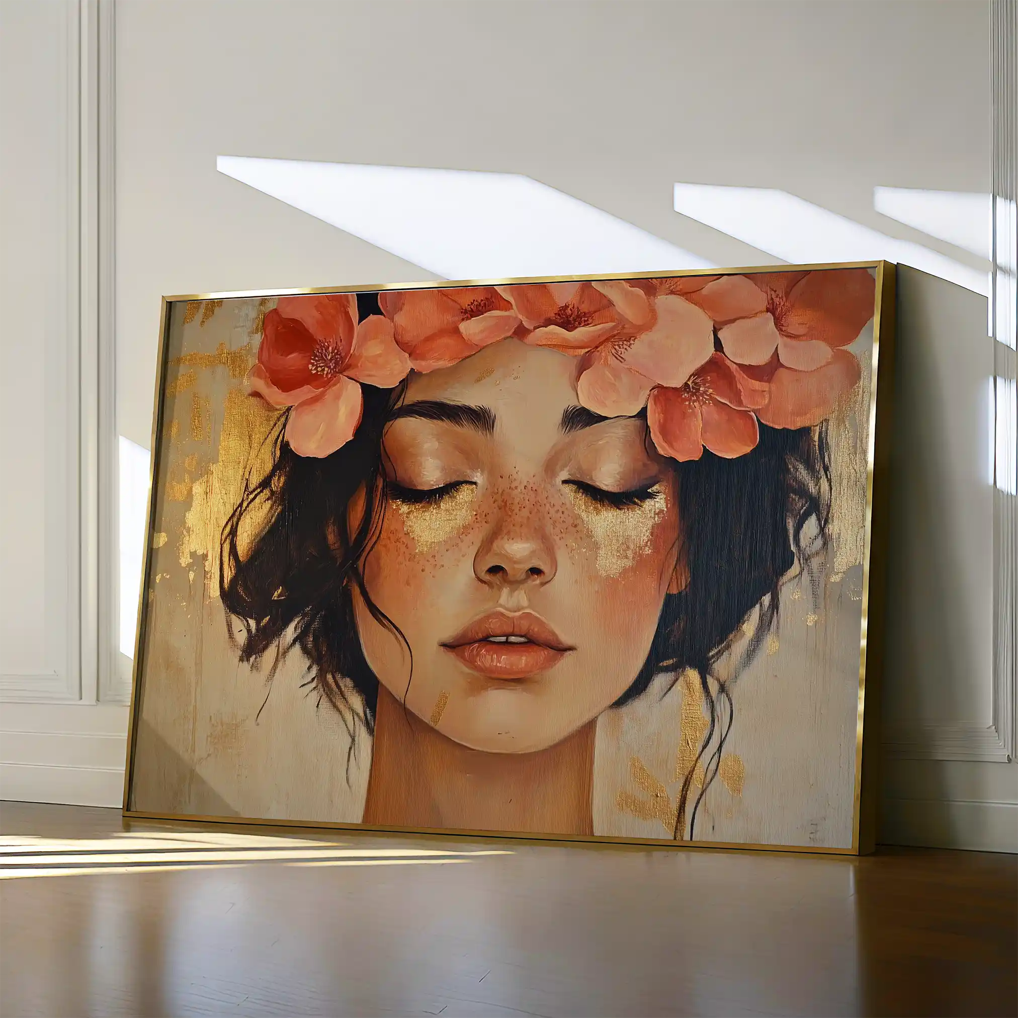 Portrait 198 Canvas Art 90 x 60 cm / Stretched on hidden frame