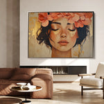 Portrait 198 Canvas Art 90 x 60 cm / Stretched on hidden frame