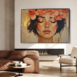 Portrait 198 Canvas Art 90 x 60 cm / Stretched on hidden frame