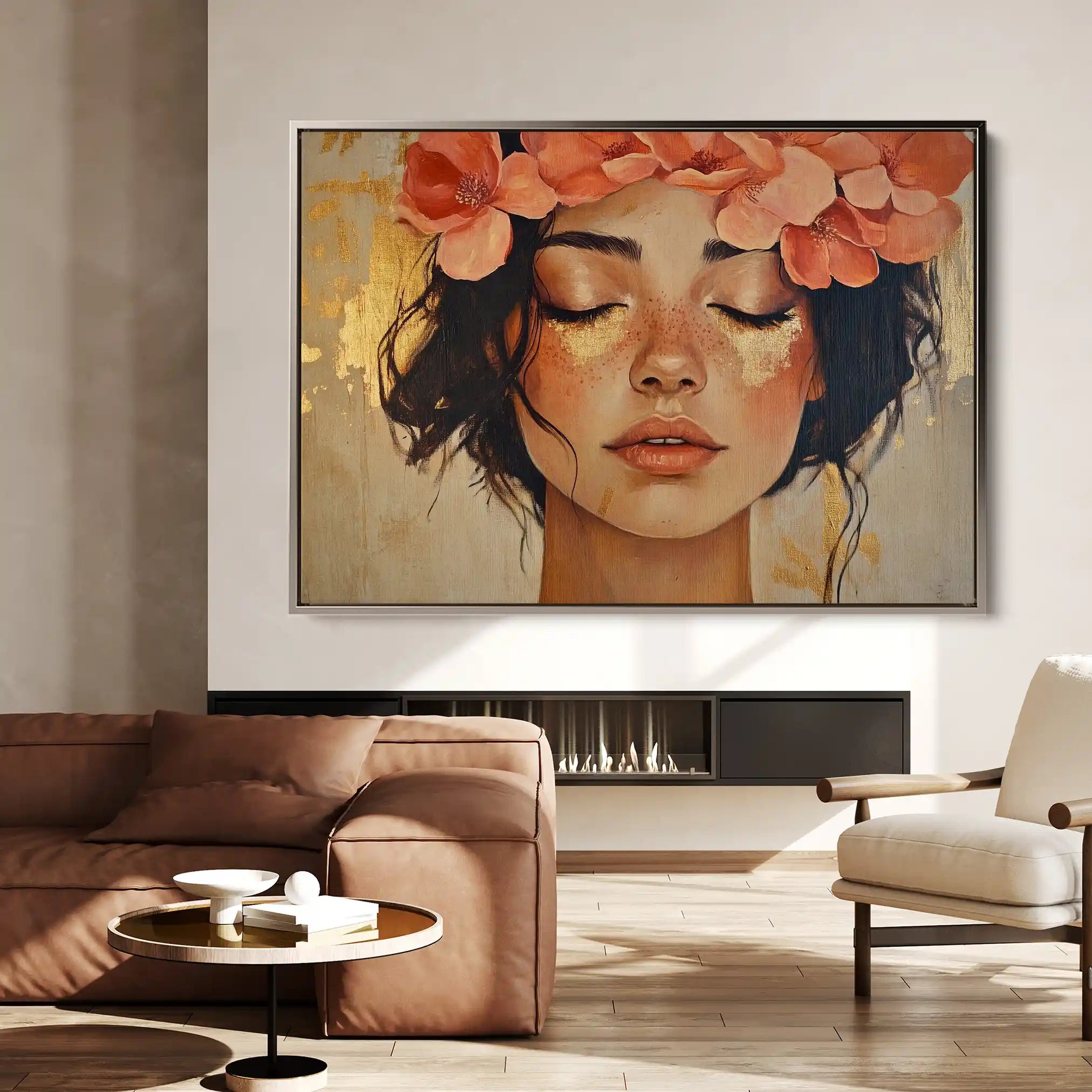Portrait 198 Canvas Art 90 x 60 cm / Stretched on hidden frame