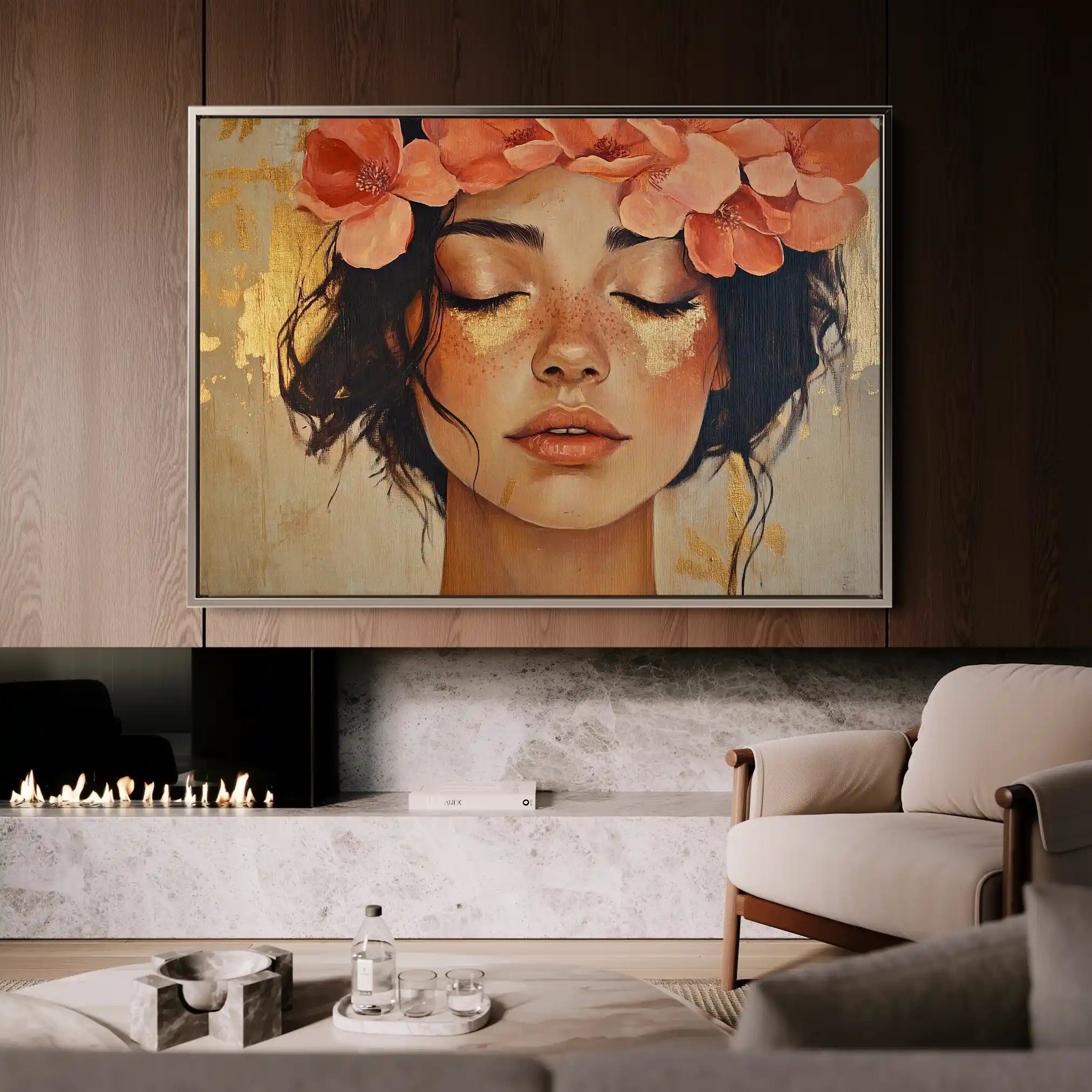 Portrait 198 Canvas Art 90 x 60 cm / Stretched on hidden frame