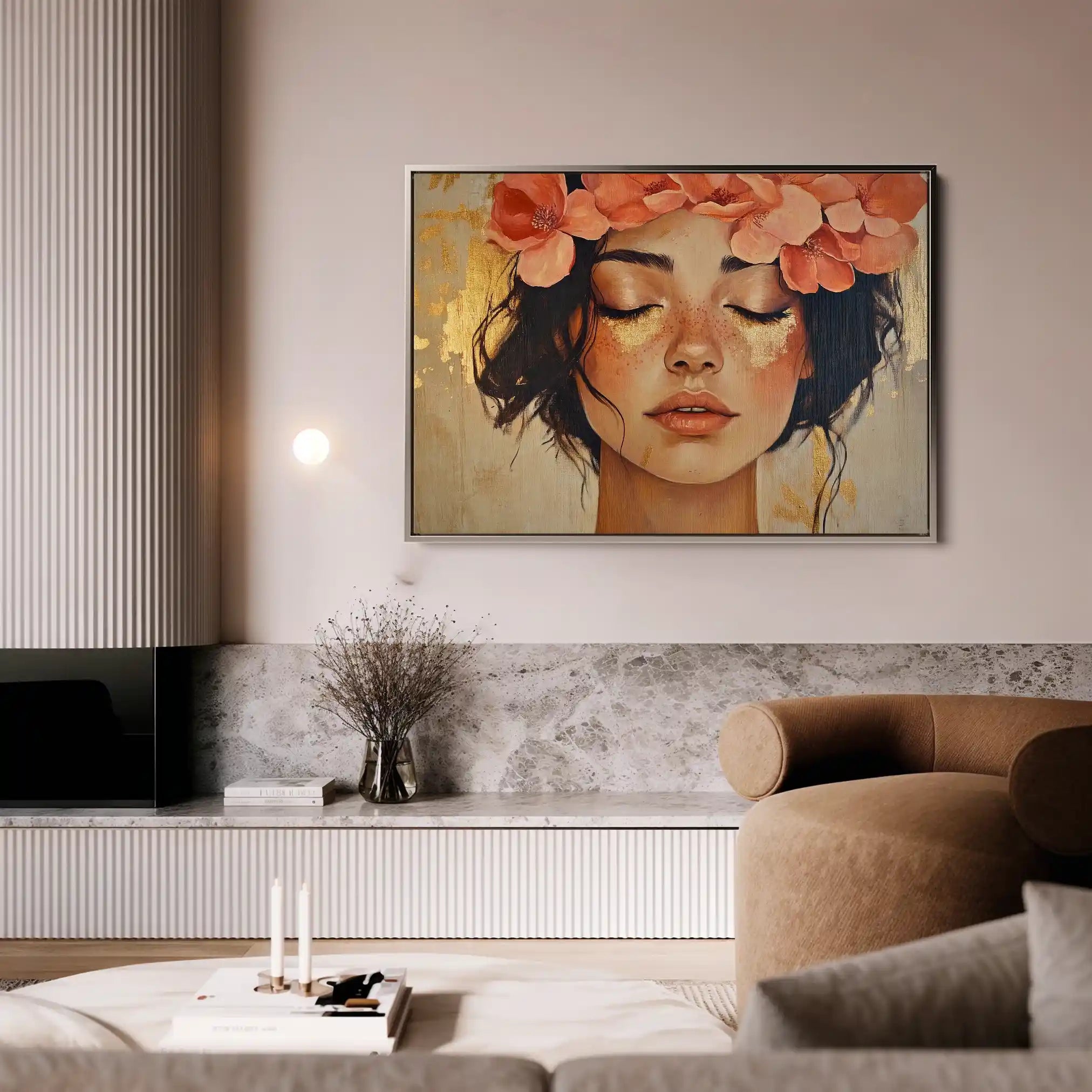 Portrait 198 Canvas Art 90 x 60 cm / Stretched on hidden frame