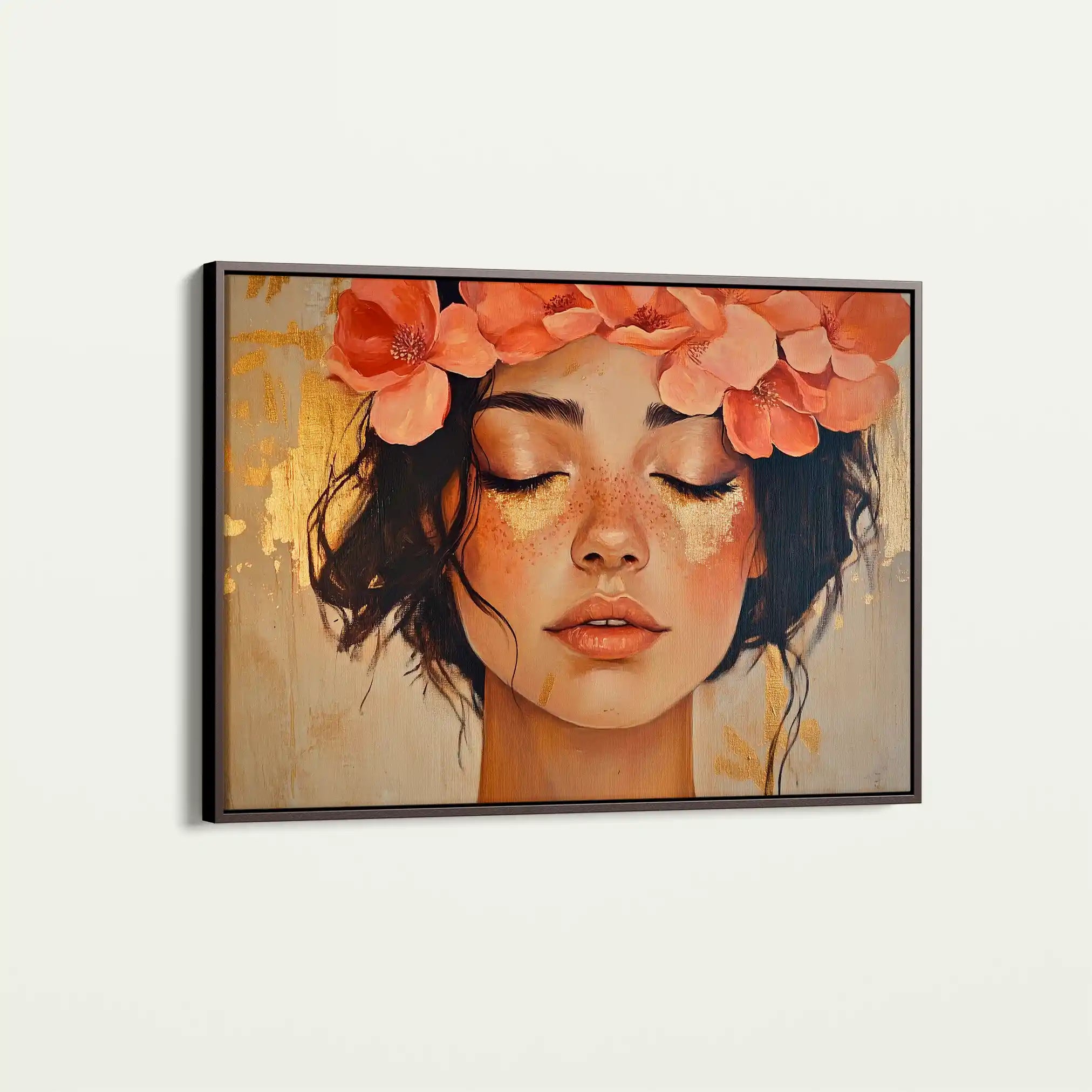 Portrait 198 Canvas Art 90 x 60 cm / Stretched on hidden frame