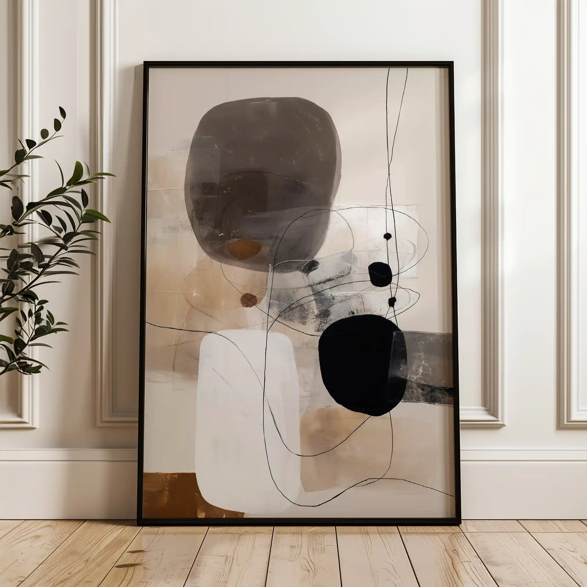 Abstract 1982 Canvas Art 60 x 40 cm / Stretched on hidden frame