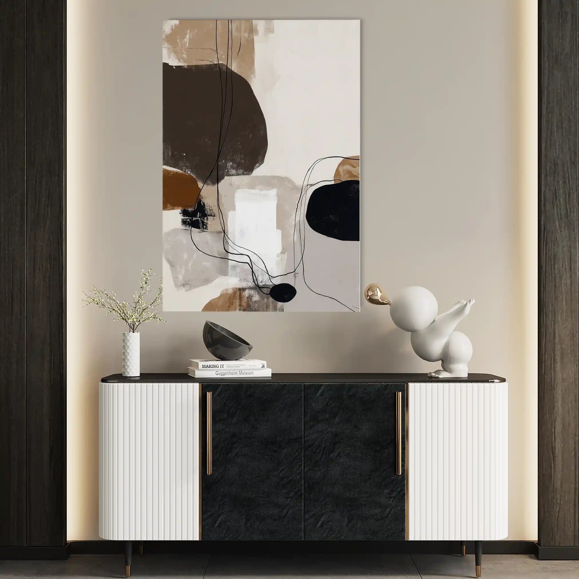 Abstract 1983 Canvas Art 60 x 40 cm / Stretched on hidden frame