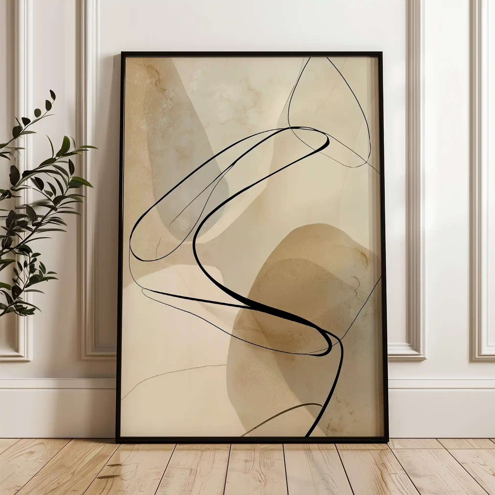 Abstract 1985 Canvas Art 60 x 40 cm / Stretched on hidden frame