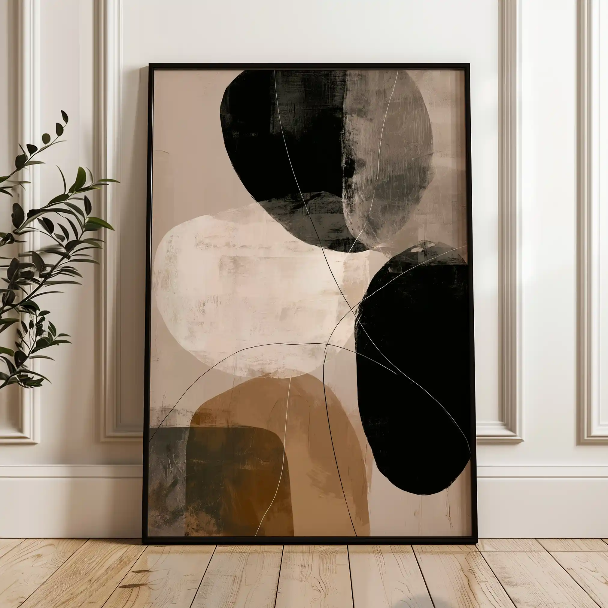 Abstract 1987 Canvas Art 60 x 40 cm / Stretched on hidden frame