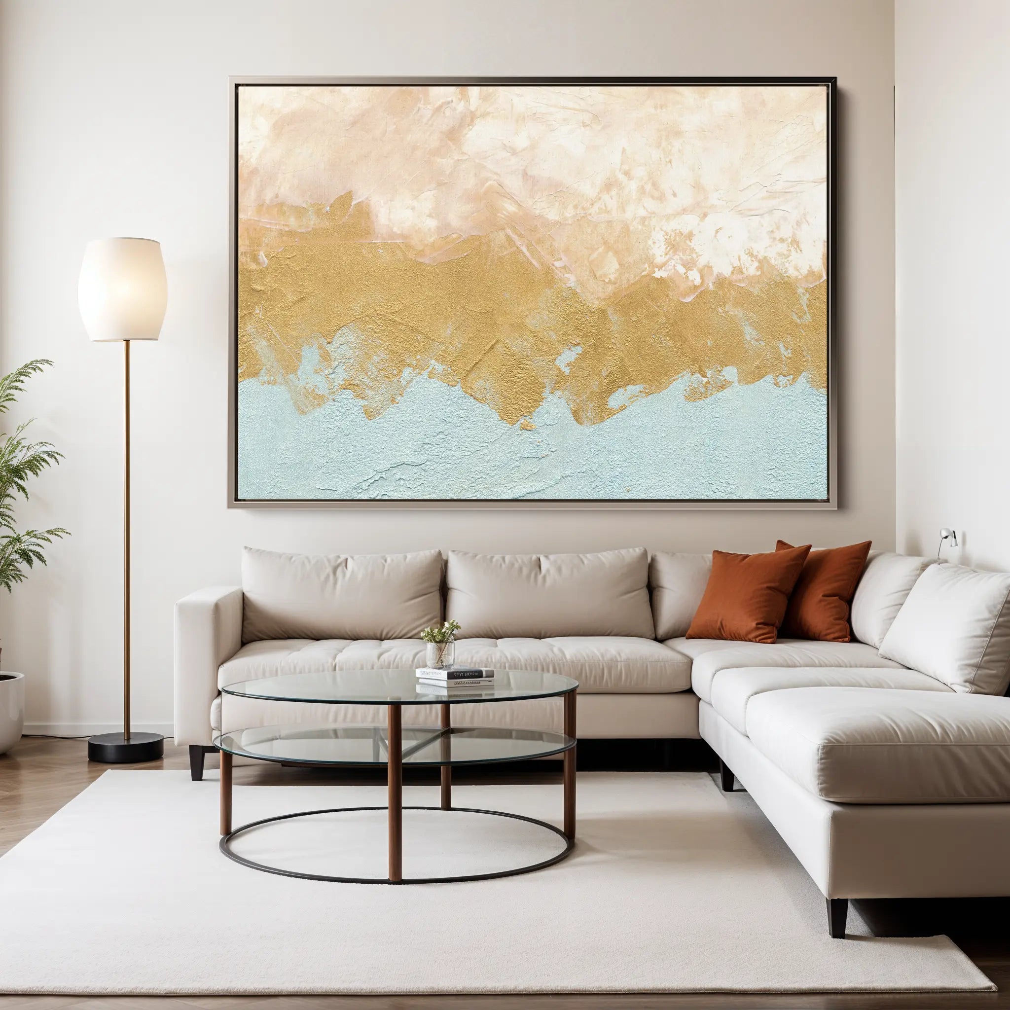 Abstract Canvas Wall Art WAD199-A 90 x 60 cm / Stretched on hidden frame