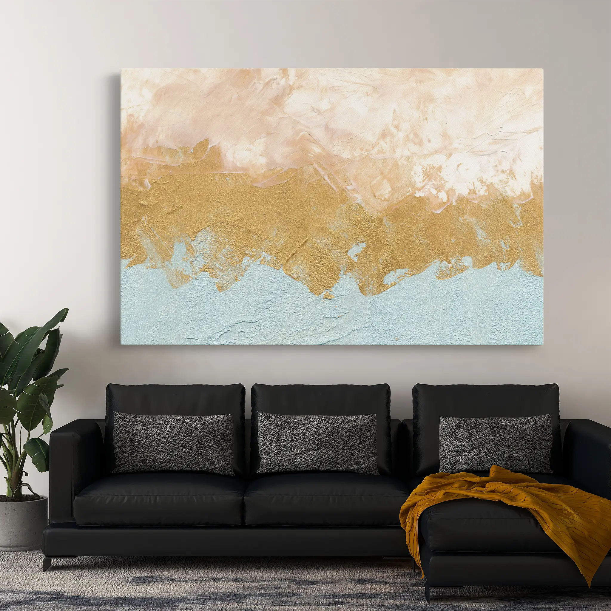 Abstract Canvas Wall Art WAD199-A 90 x 60 cm / Stretched on hidden frame