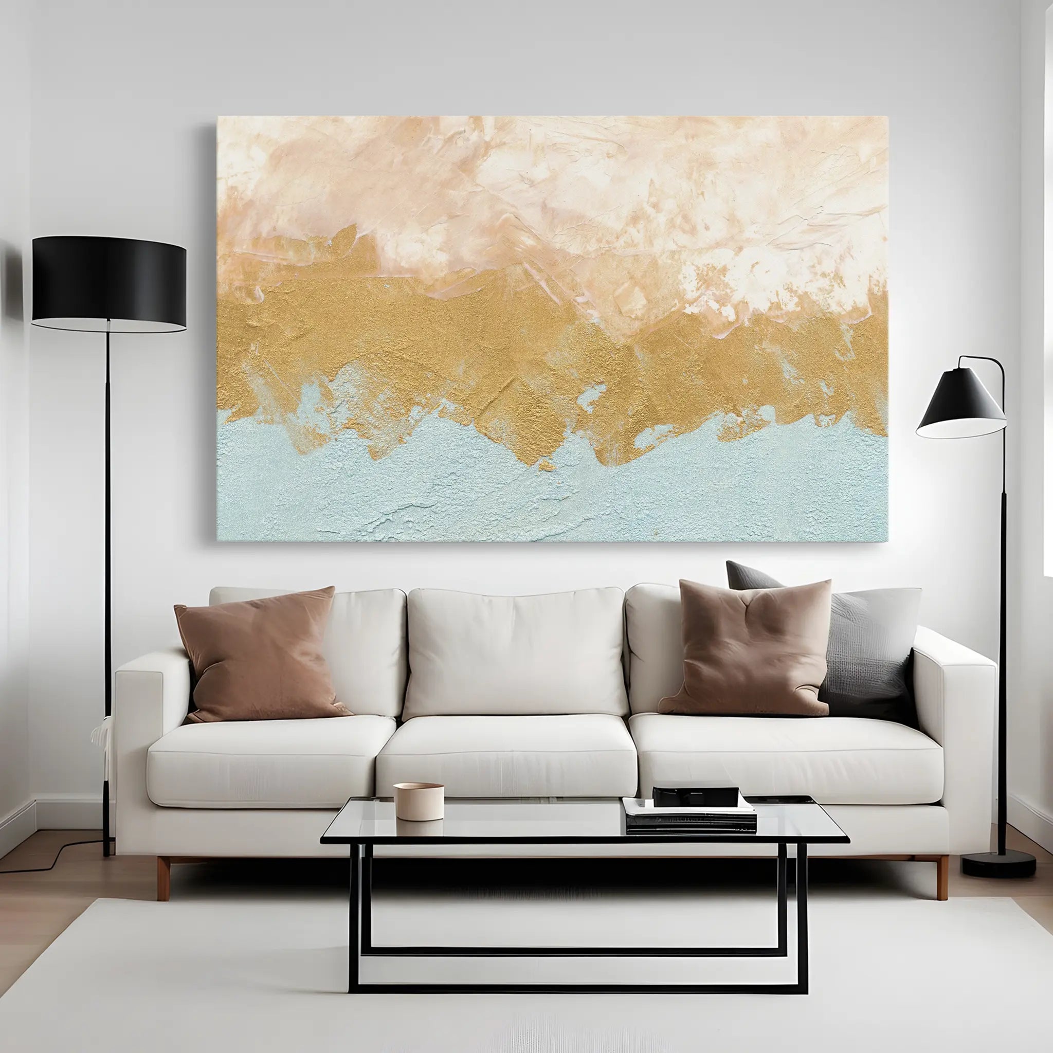 Abstract Canvas Wall Art WAD199-A 90 x 60 cm / Stretched on hidden frame