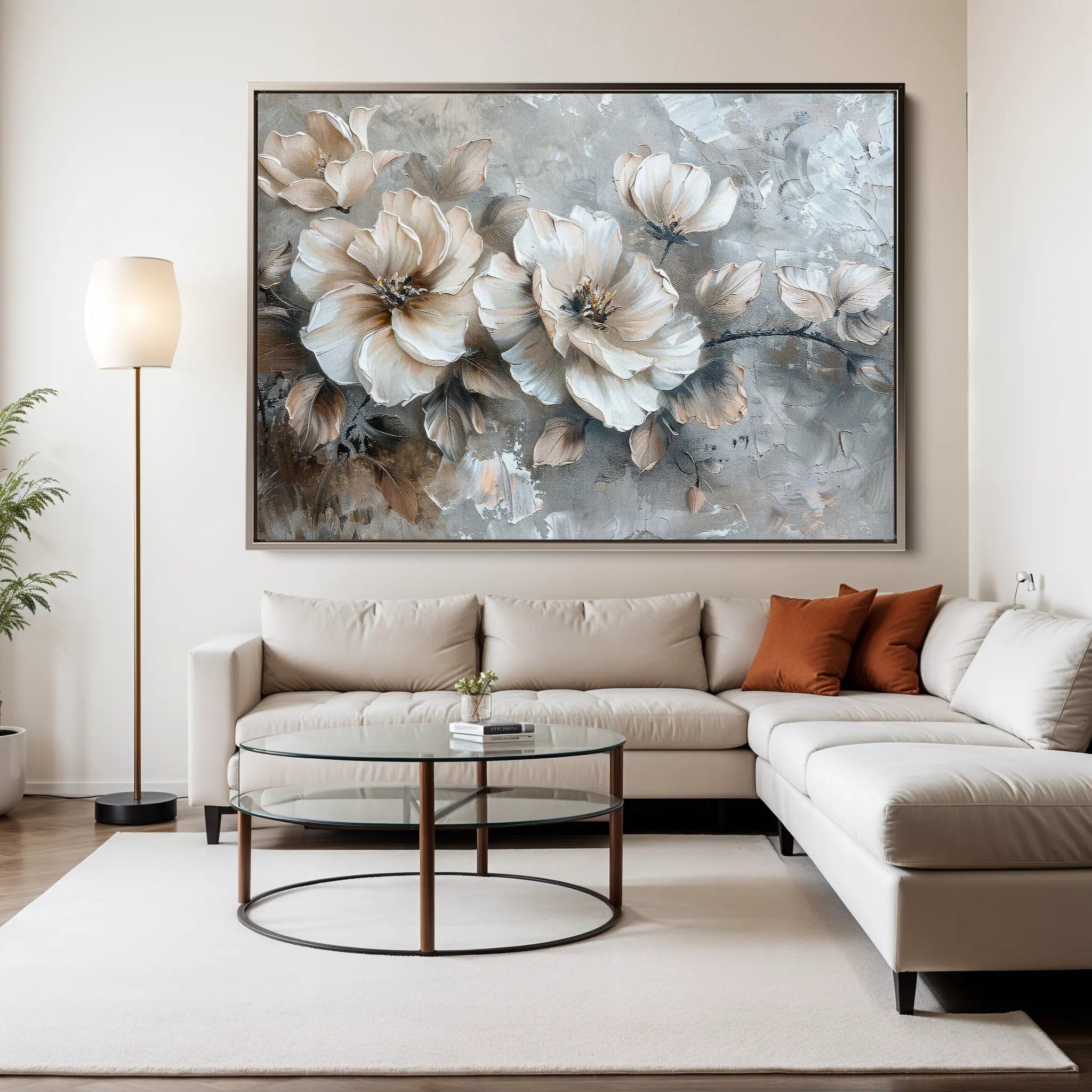 Floral Canvas Wall Art WAD199-F 90 x 60 cm / Stretched on hidden frame