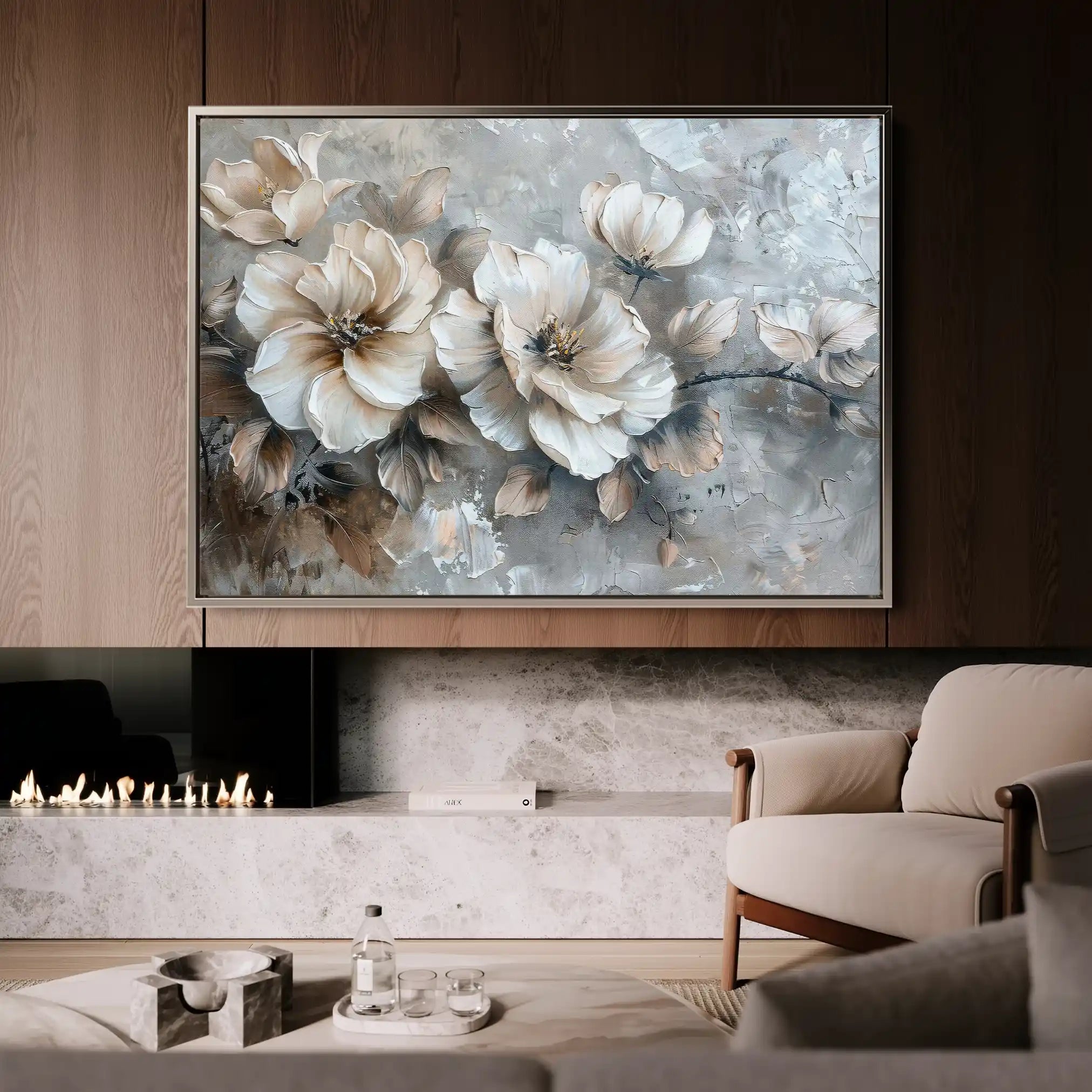 Floral Canvas Wall Art WAD199-F 90 x 60 cm / Stretched on hidden frame