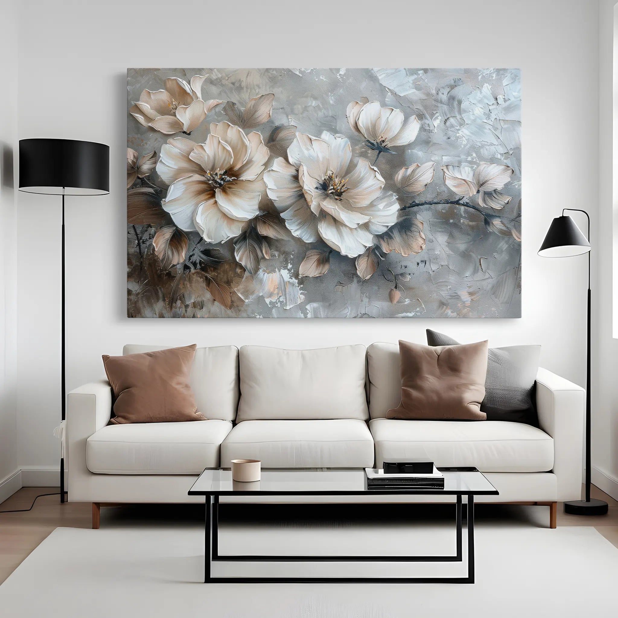 Floral Canvas Wall Art WAD199-F 90 x 60 cm / Stretched on hidden frame