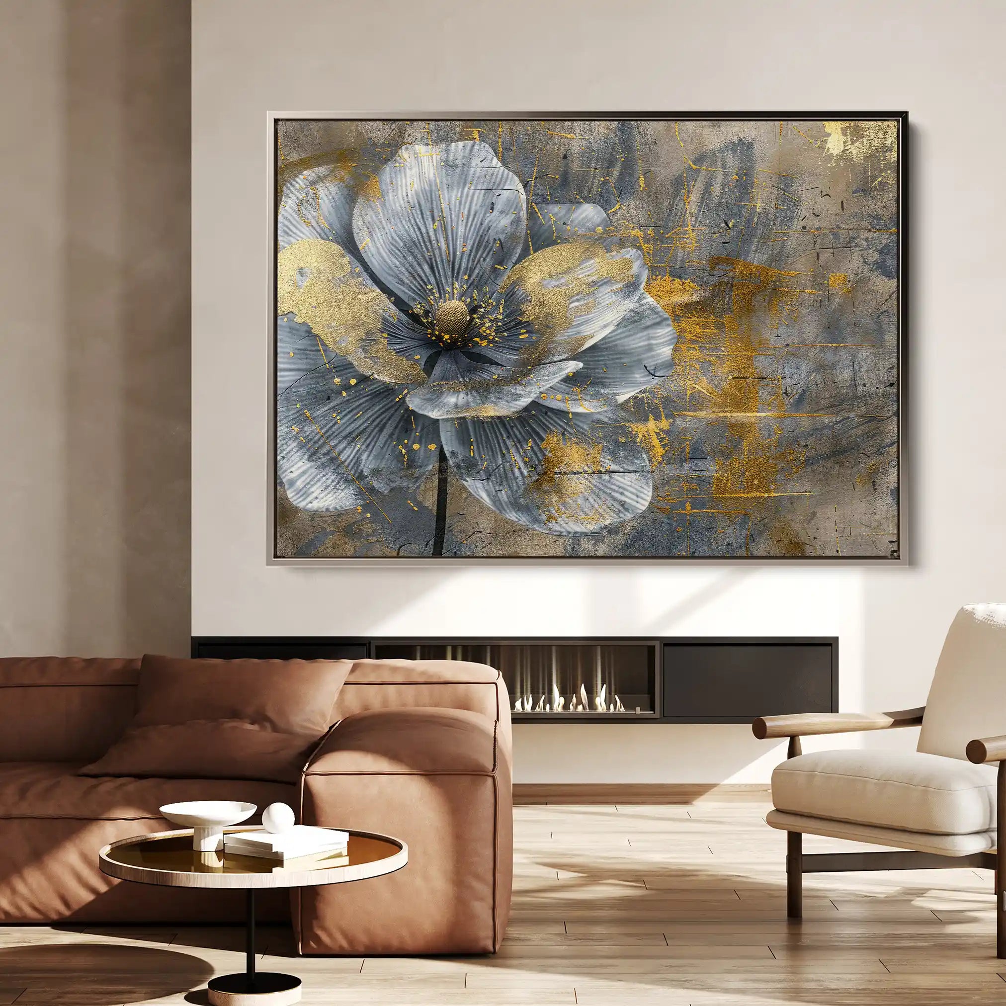 Floral Canvas Wall Art WAD200-F 90 x 60 cm / Stretched on hidden frame