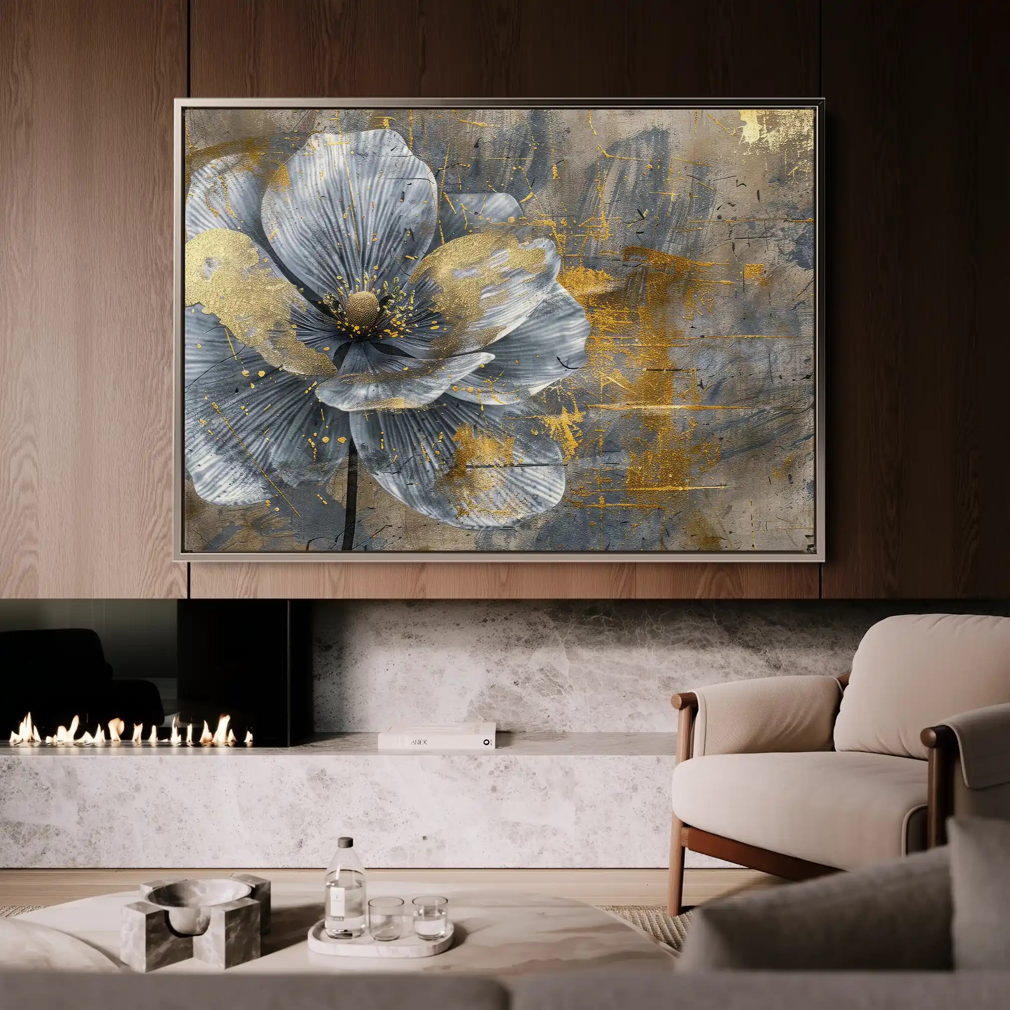 Floral Canvas Wall Art WAD200-F 90 x 60 cm / Stretched on hidden frame